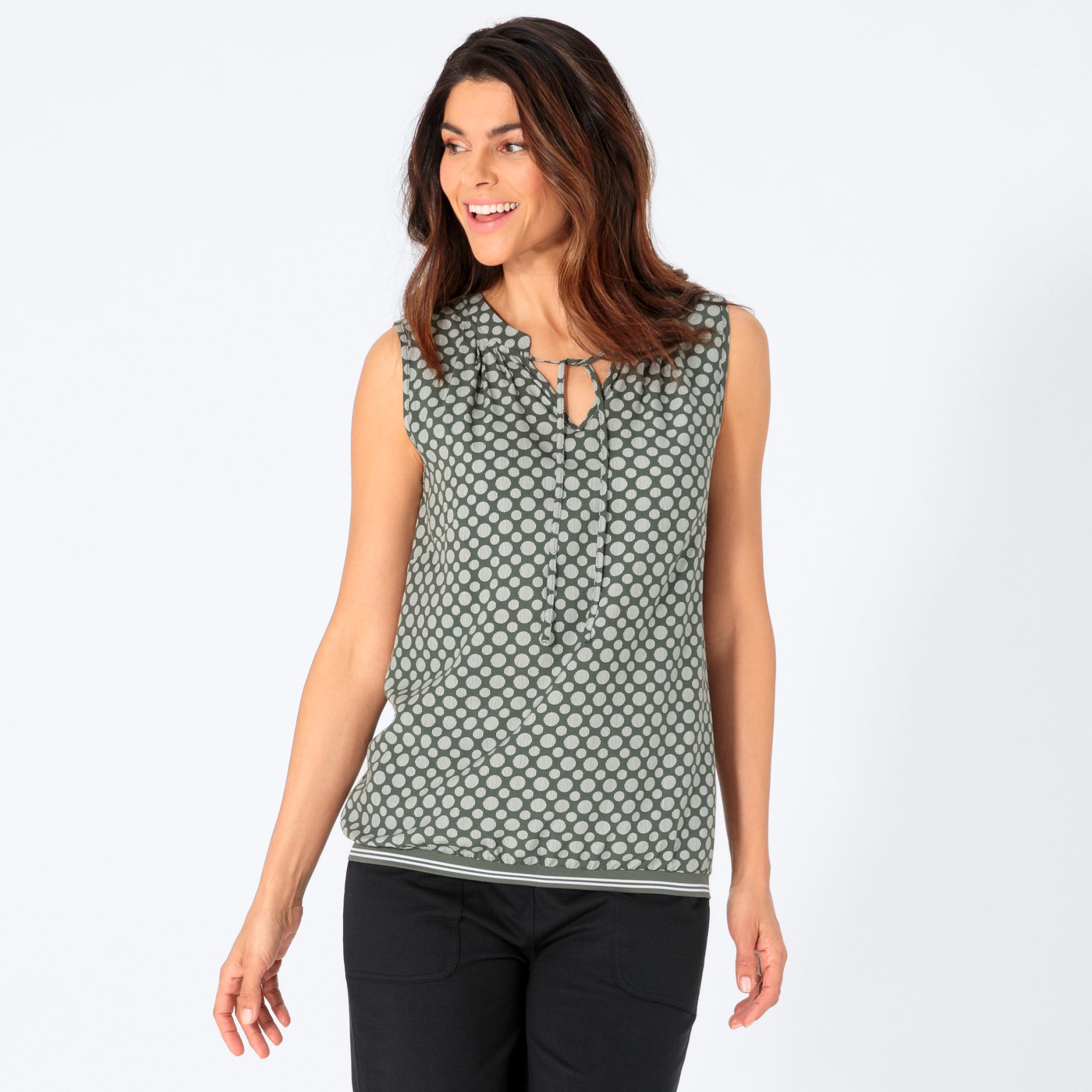 Damen-Bluse mit Punkte-Muster