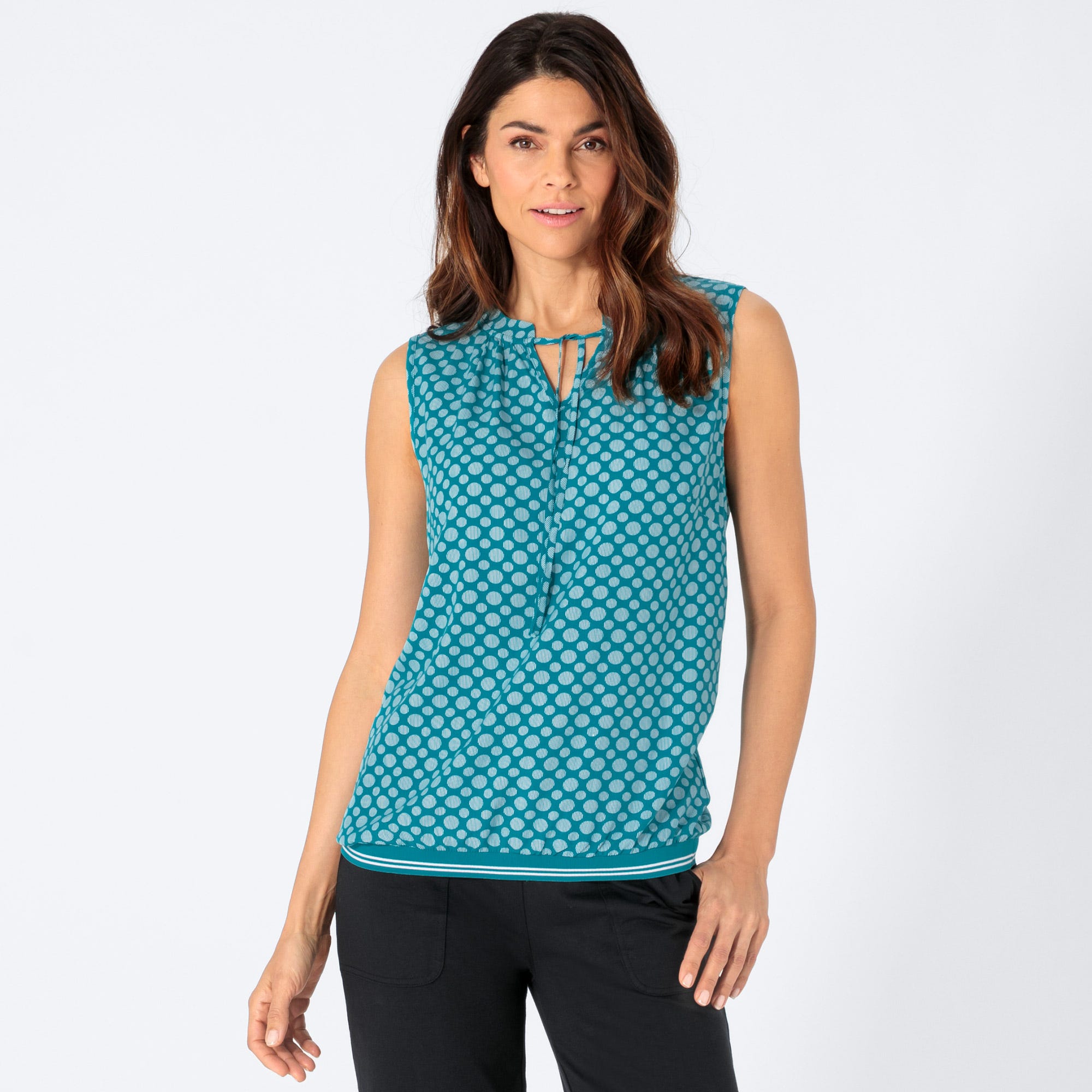 Damen-Bluse mit Punkte-Muster