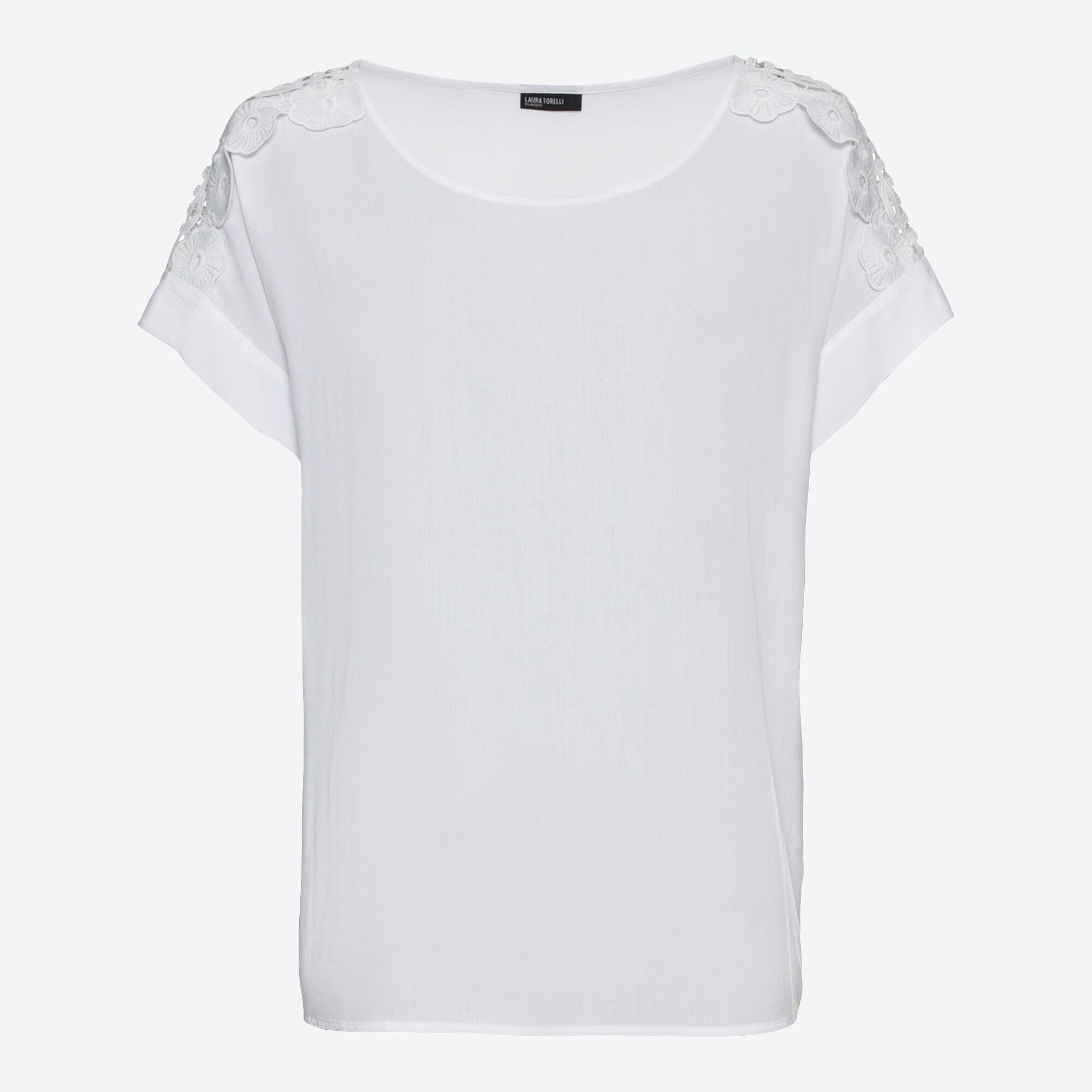 Damen-Bluse mit Spitzen-Besatz