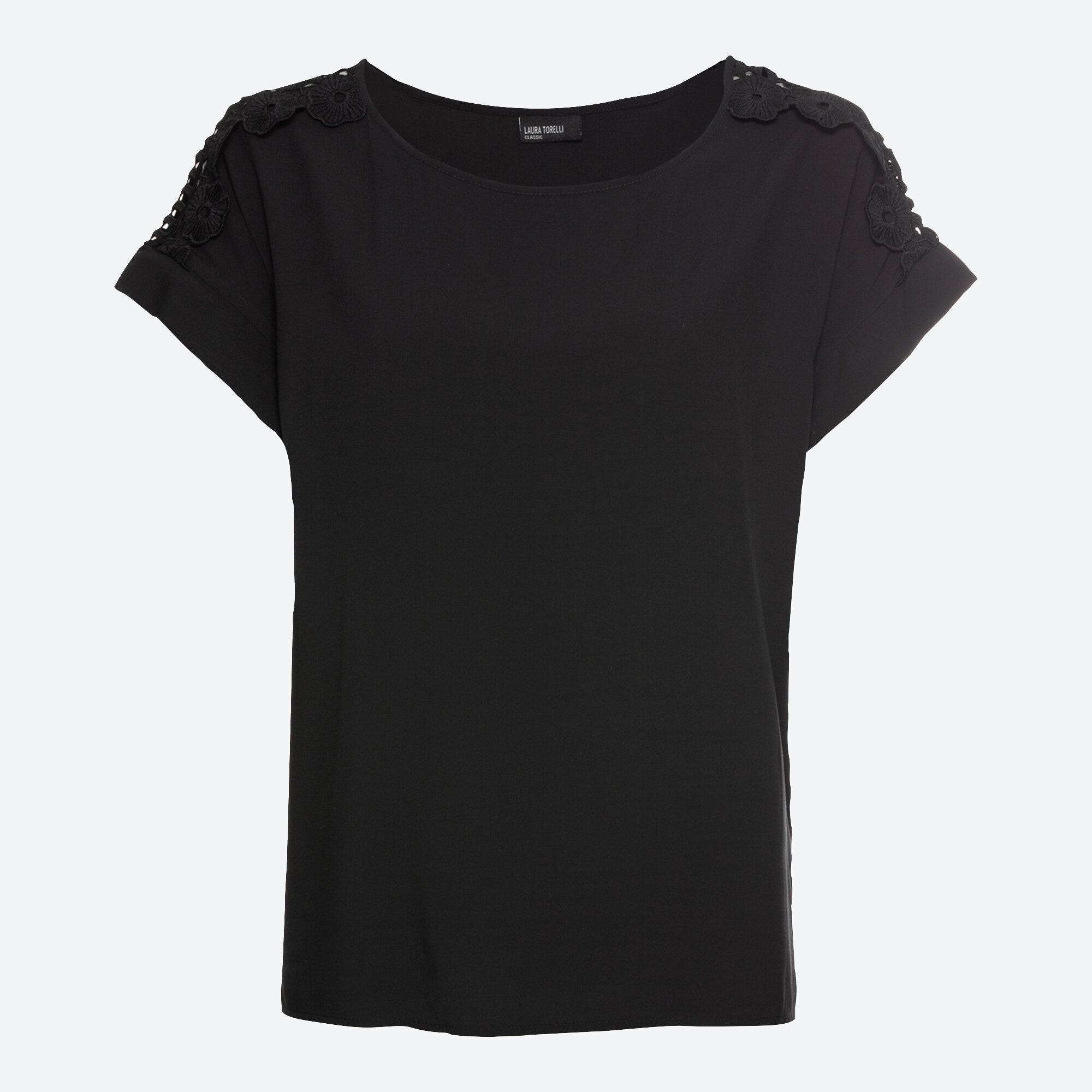 Damen-Bluse mit Spitzen-Besatz