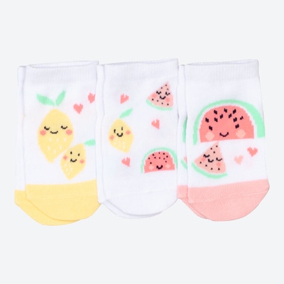 Baby-Mädchen-Sneaker-Socken, 3er-Pack