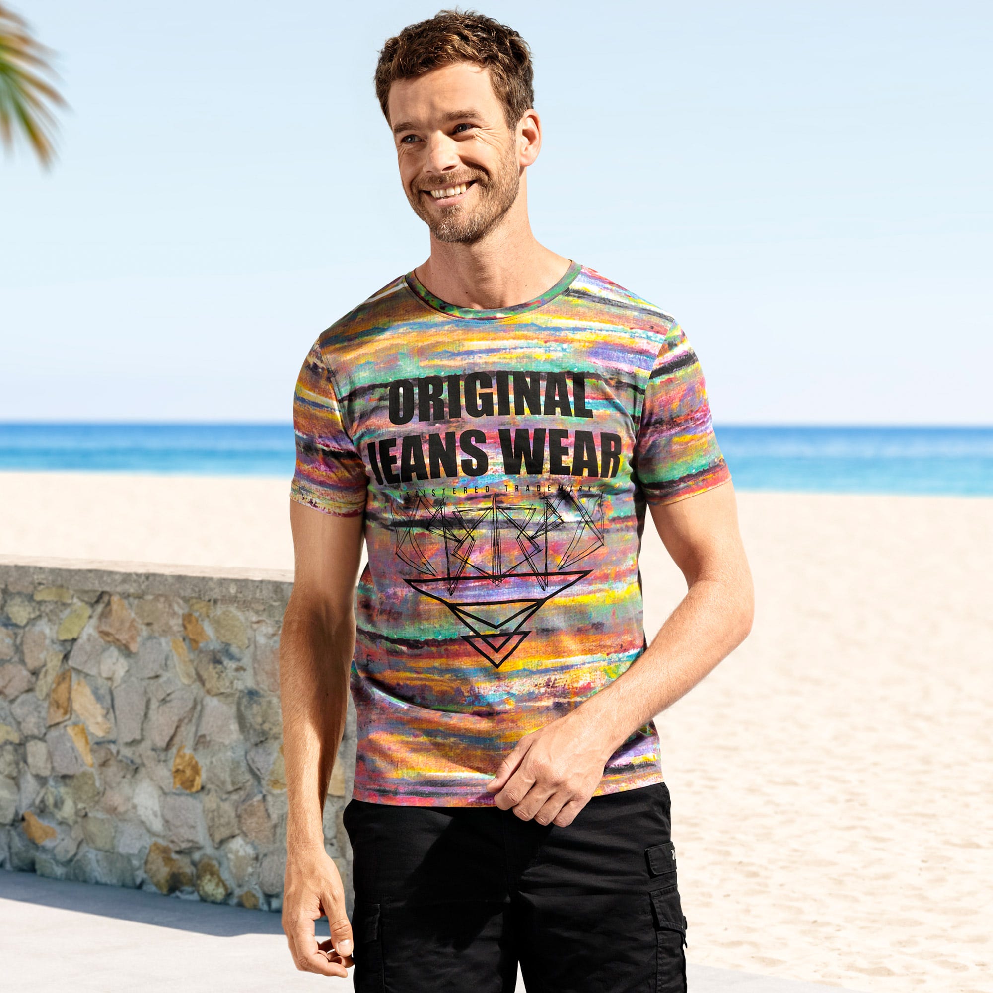Herren-T-Shirt mit Trend-Muster