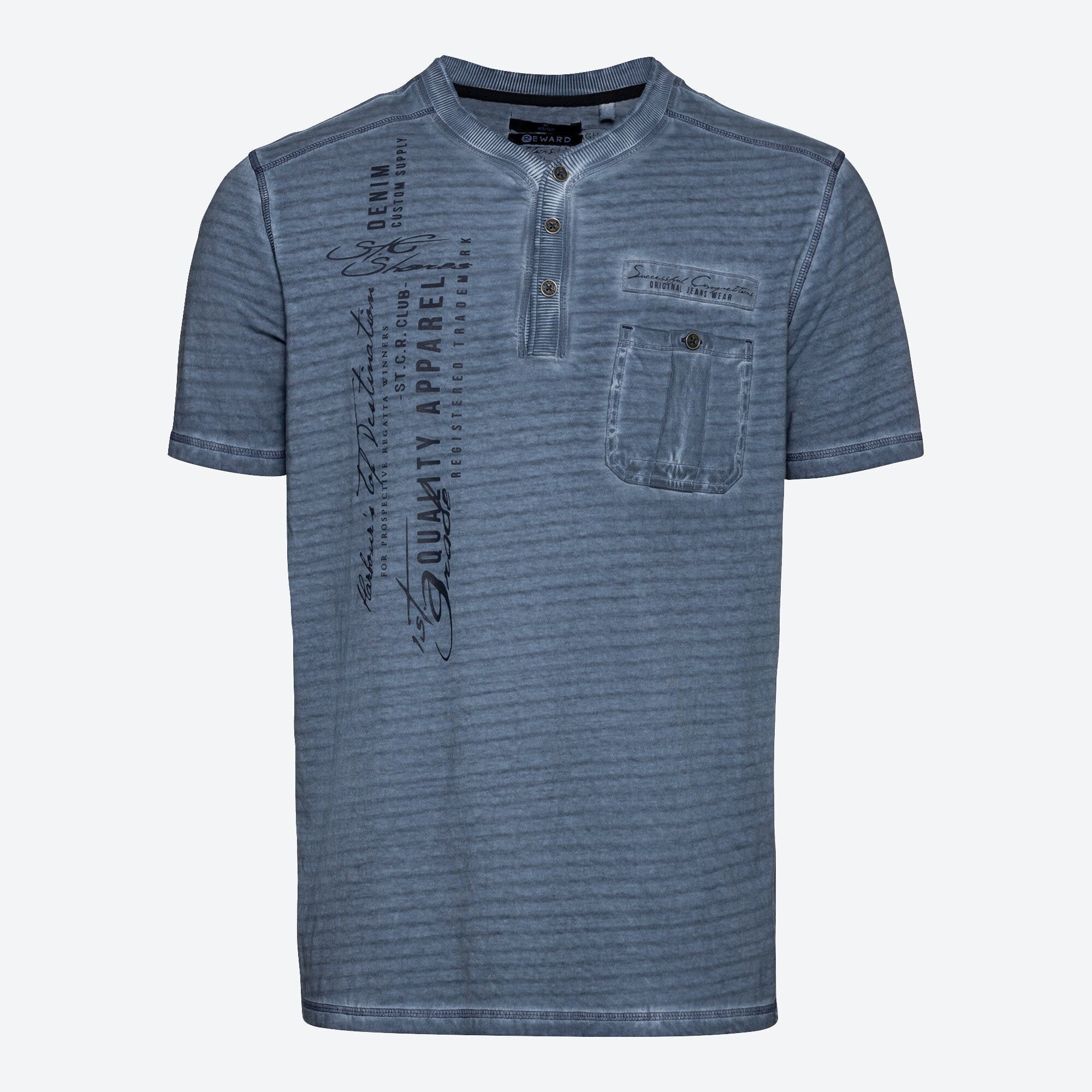 Herren-T-Shirt in Oil-Washed-Optik