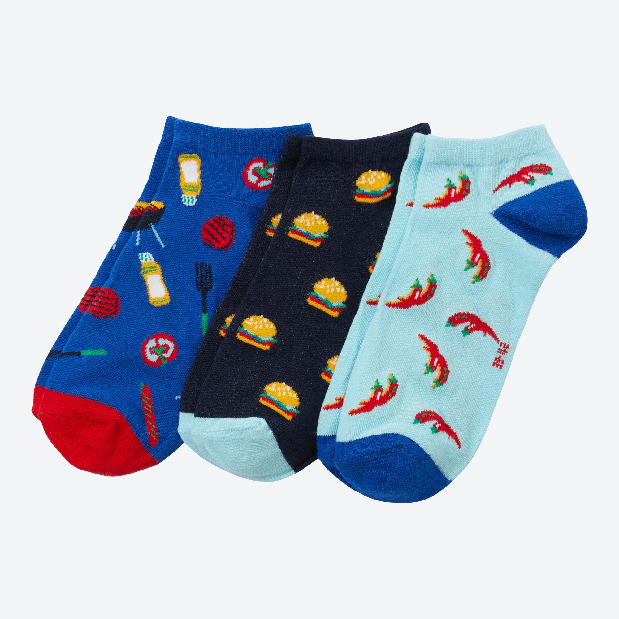 Herren-Sneaker-Socken mit Trend-Muster, 3er-Pack