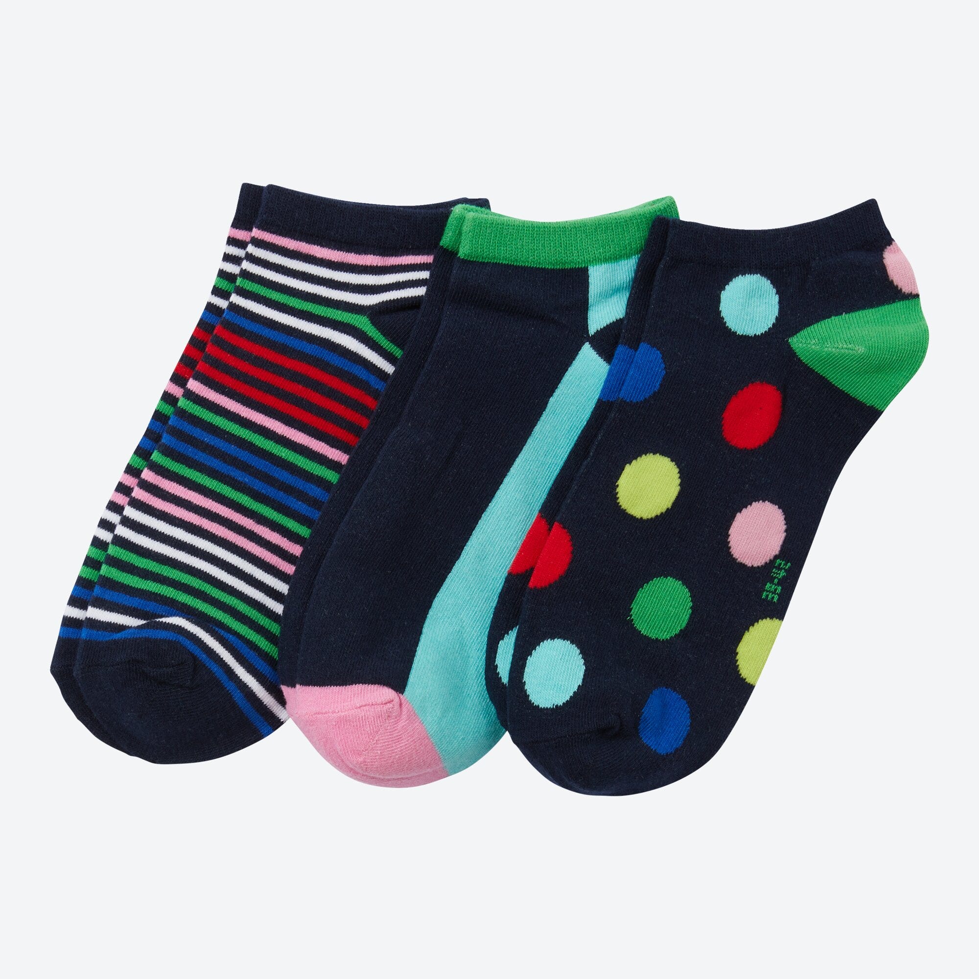 Herren-Sneaker-Socken mit Trend-Muster, 3er-Pack