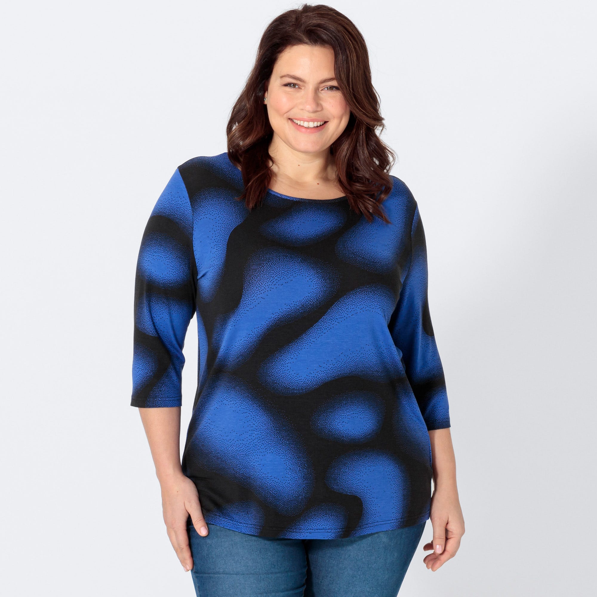 Damen-Shirt mit Trend-Muster, große Größen