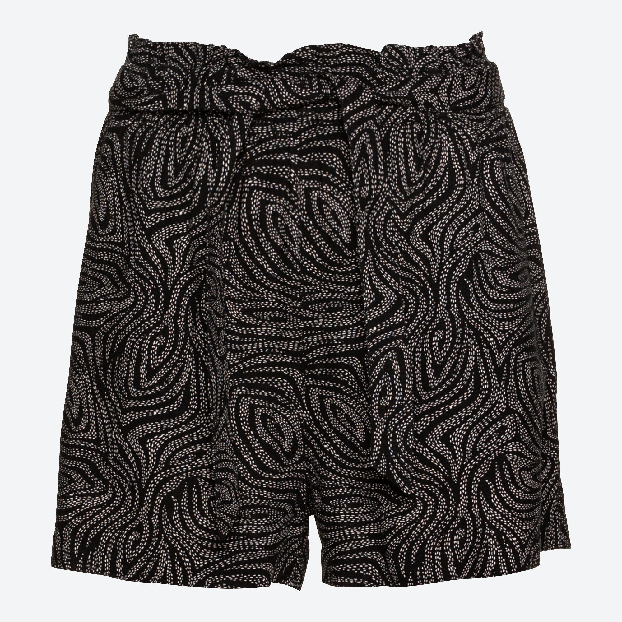 Damen-Shorts mit Leinen, mit Bindegürtel