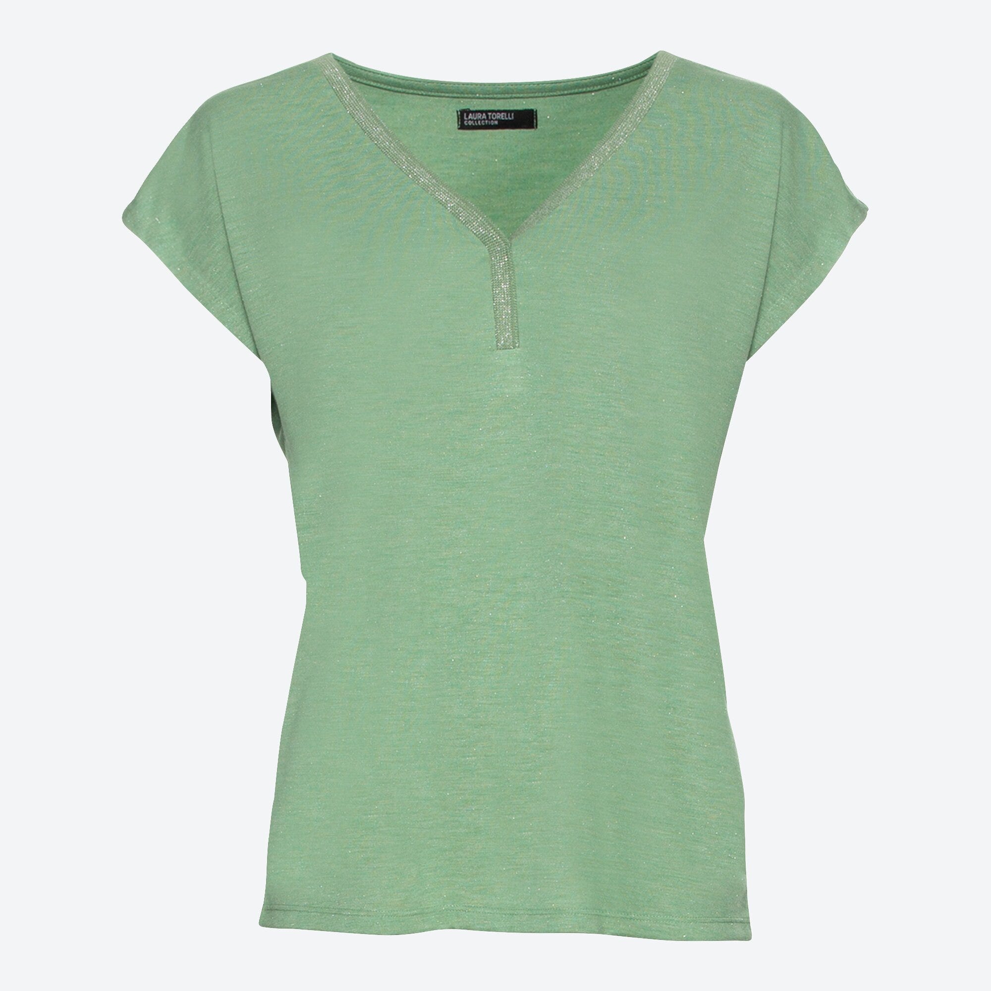 Damen-T-Shirt mit Glitzer-Band