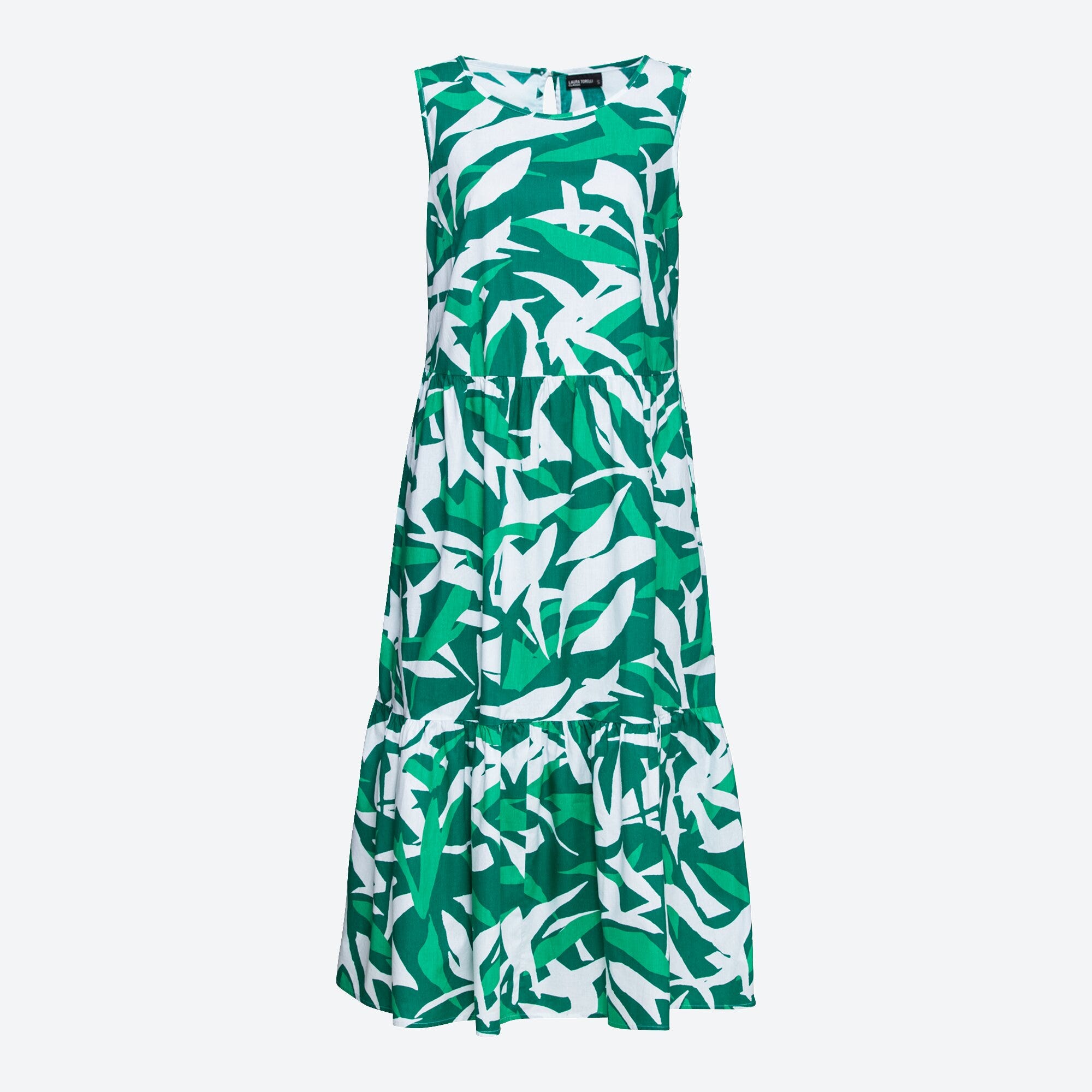 Damen-Kleid mit Blatt-Muster