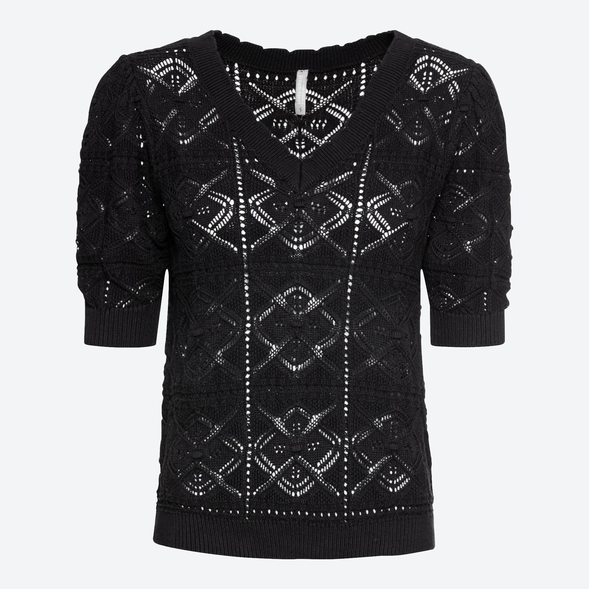Damen-T-Shirt mit Ajour-Muster