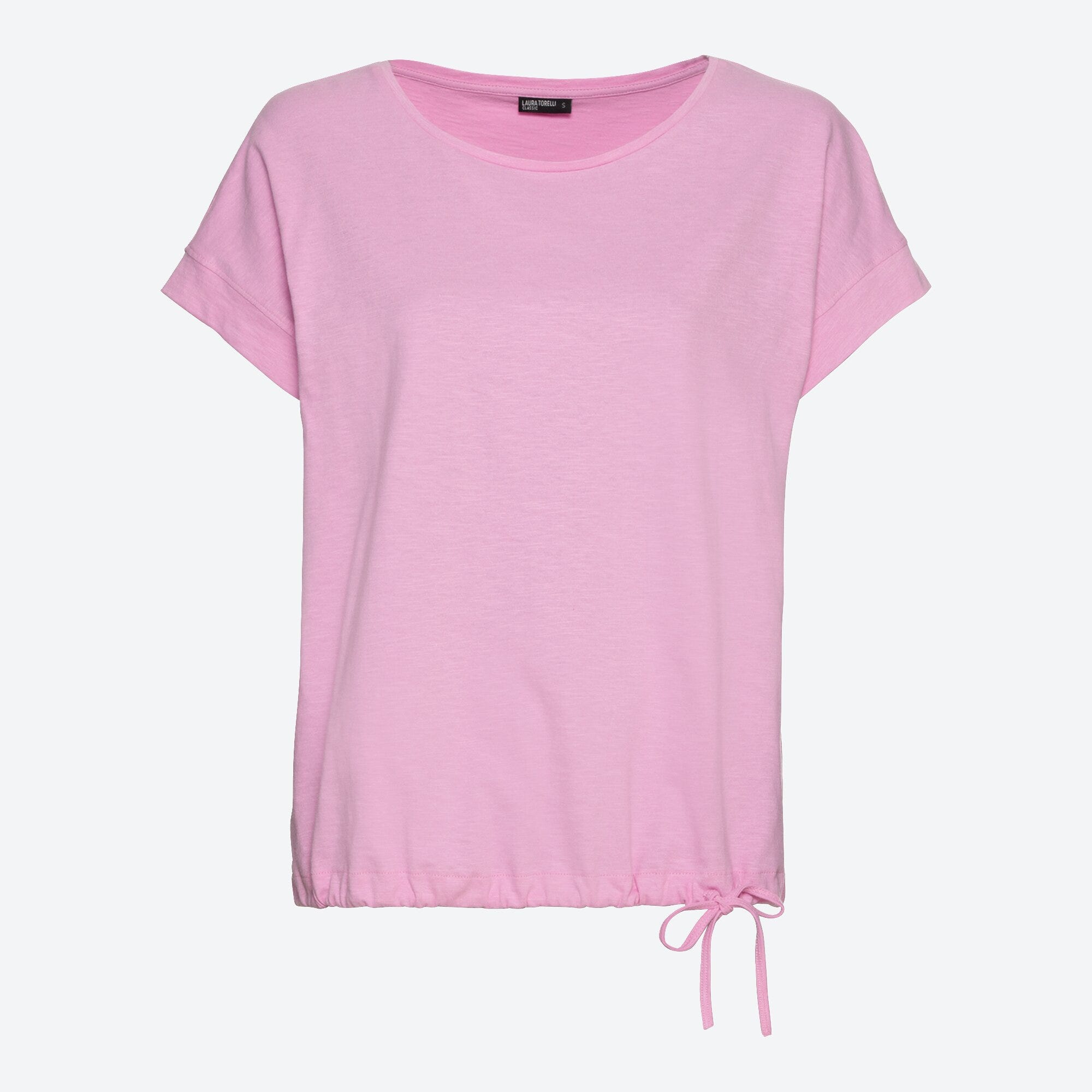 Damen-T-Shirt mit Tunnelzug am Saum