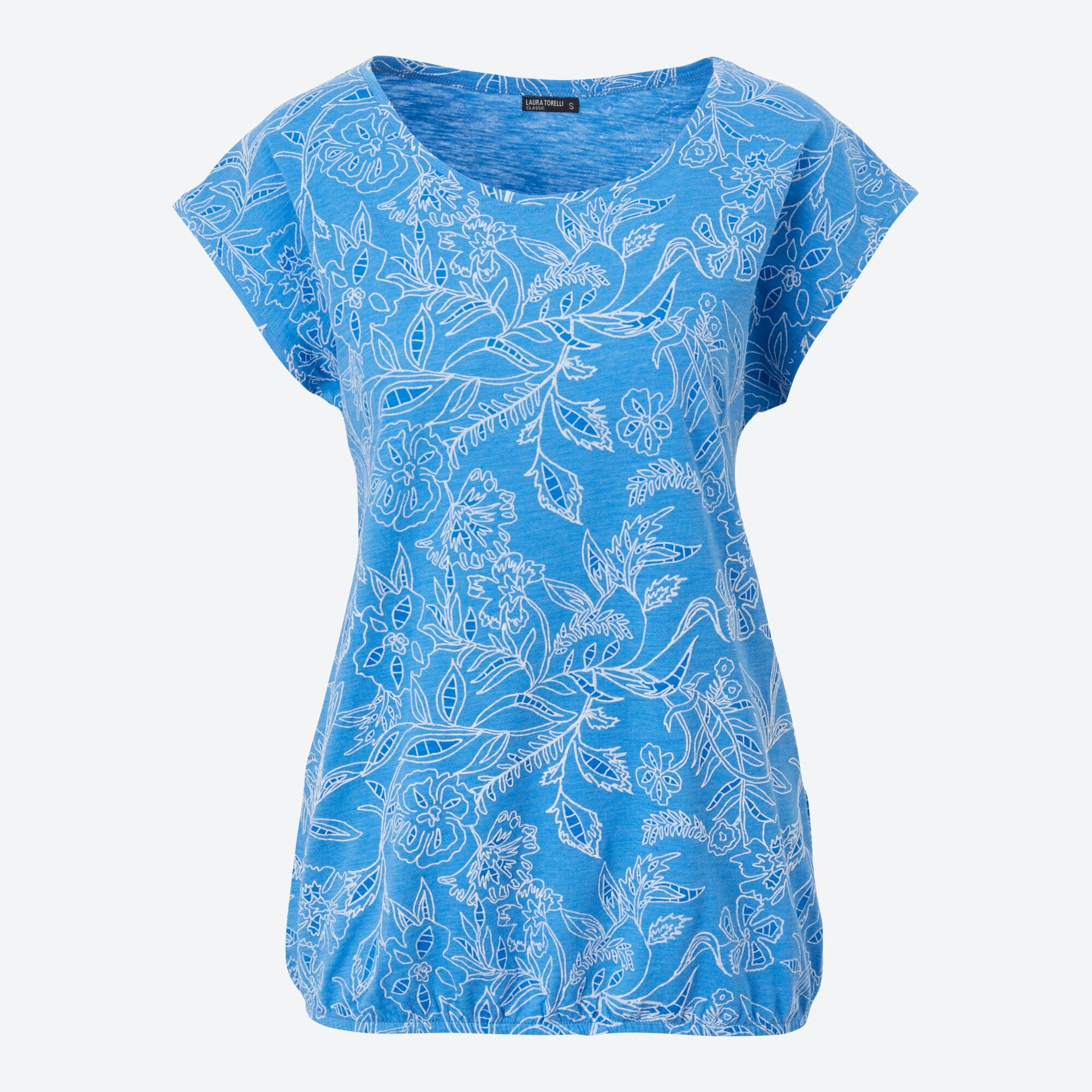 Damen-T-Shirt mit elastischem Saum
