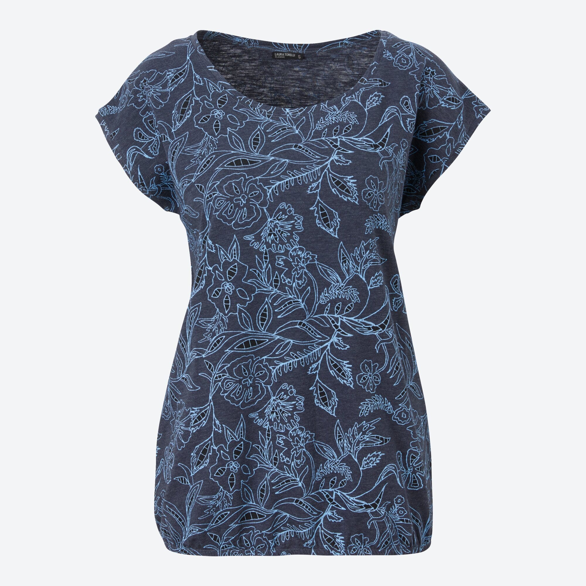 Damen-T-Shirt mit elastischem Saum