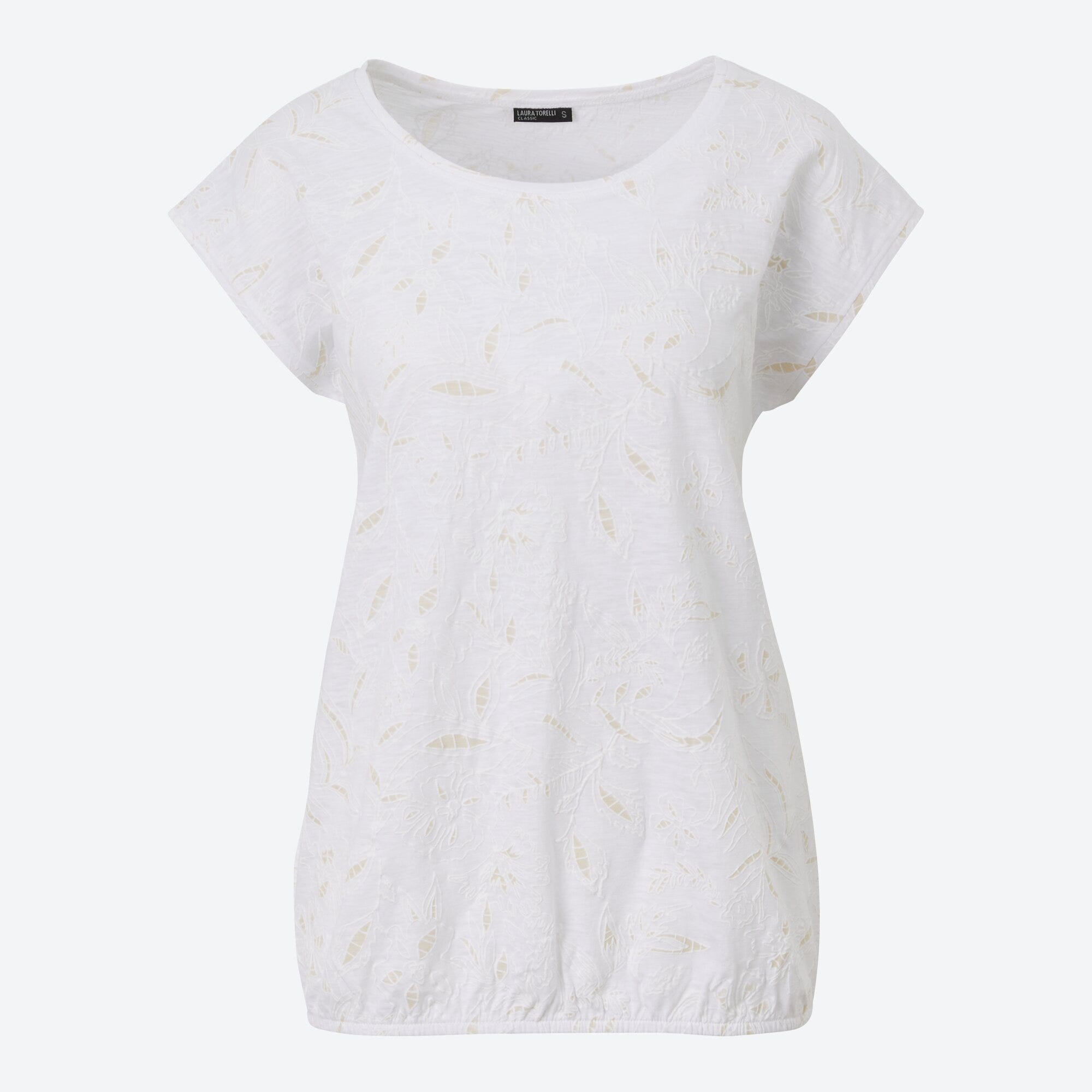 Damen-T-Shirt mit elastischem Saum