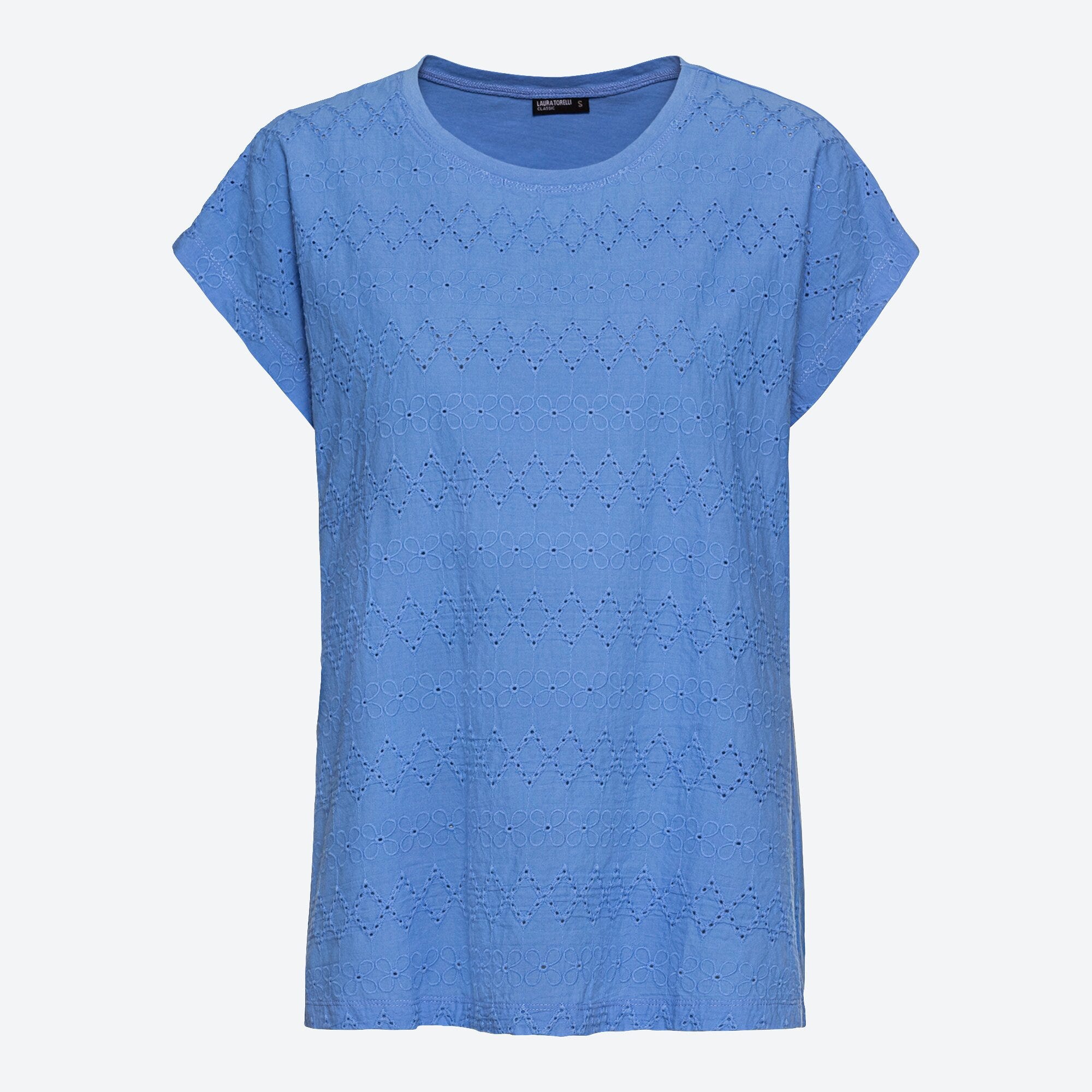 Damen-T-Shirt mit Stickerei-Muster