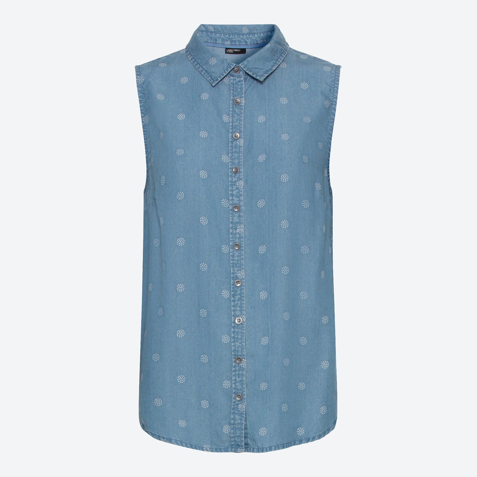 Damen-Bluse in Jeans-Optik
