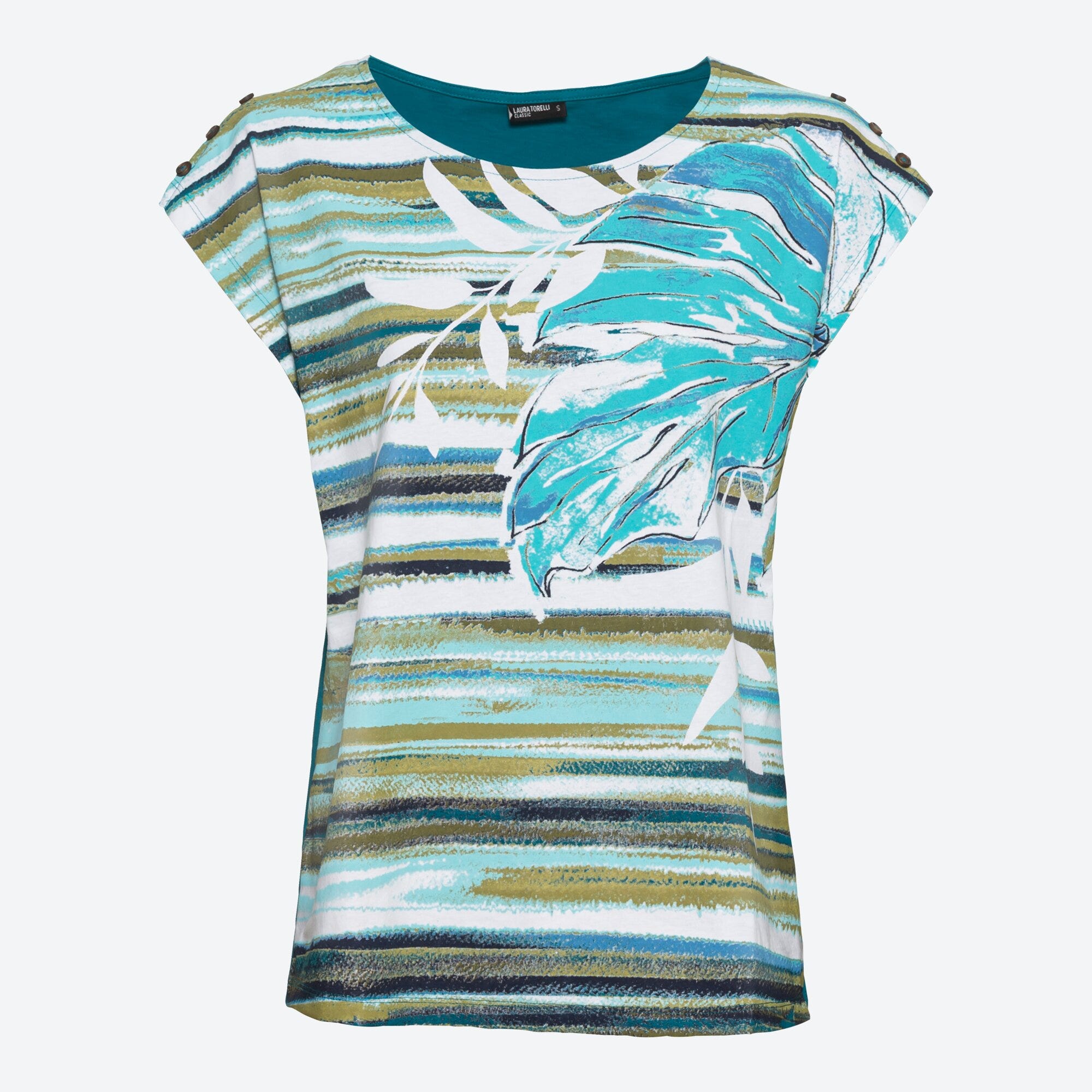 Damen-T-Shirt mit tropischem Motiv