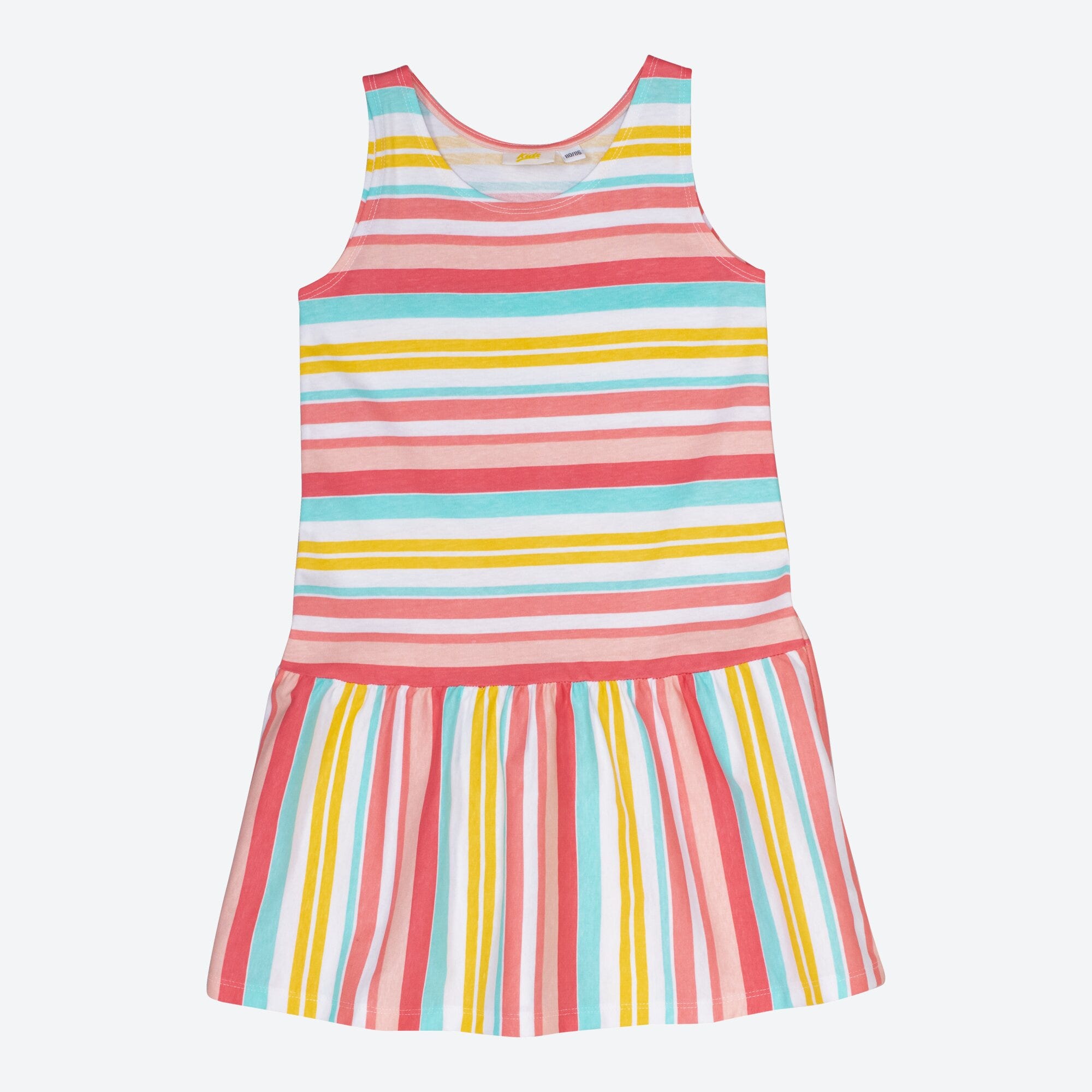 Kinder-Mädchen-Kleid mit Streifen