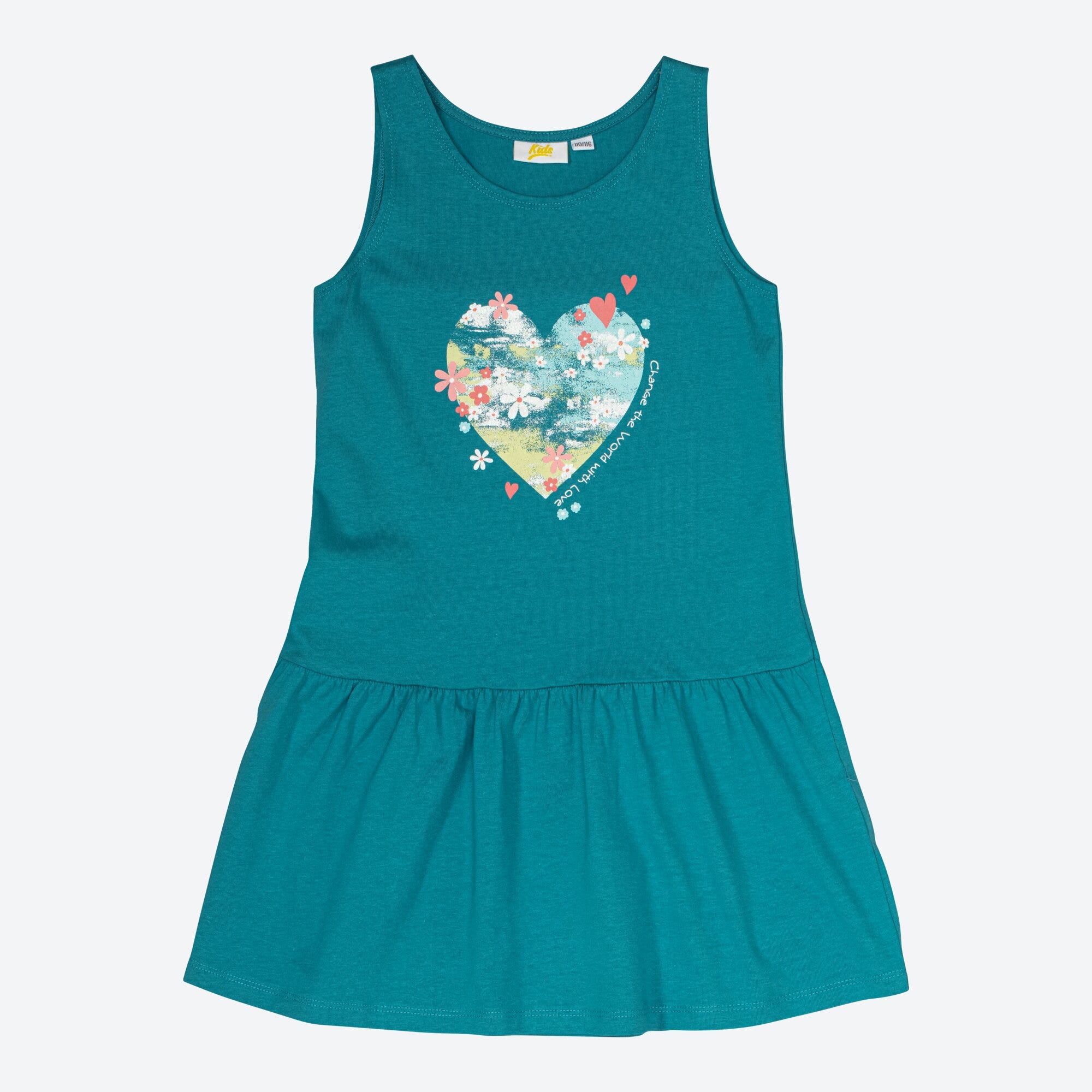 Kinder-Mädchen-Kleid mit Glitzerdruck