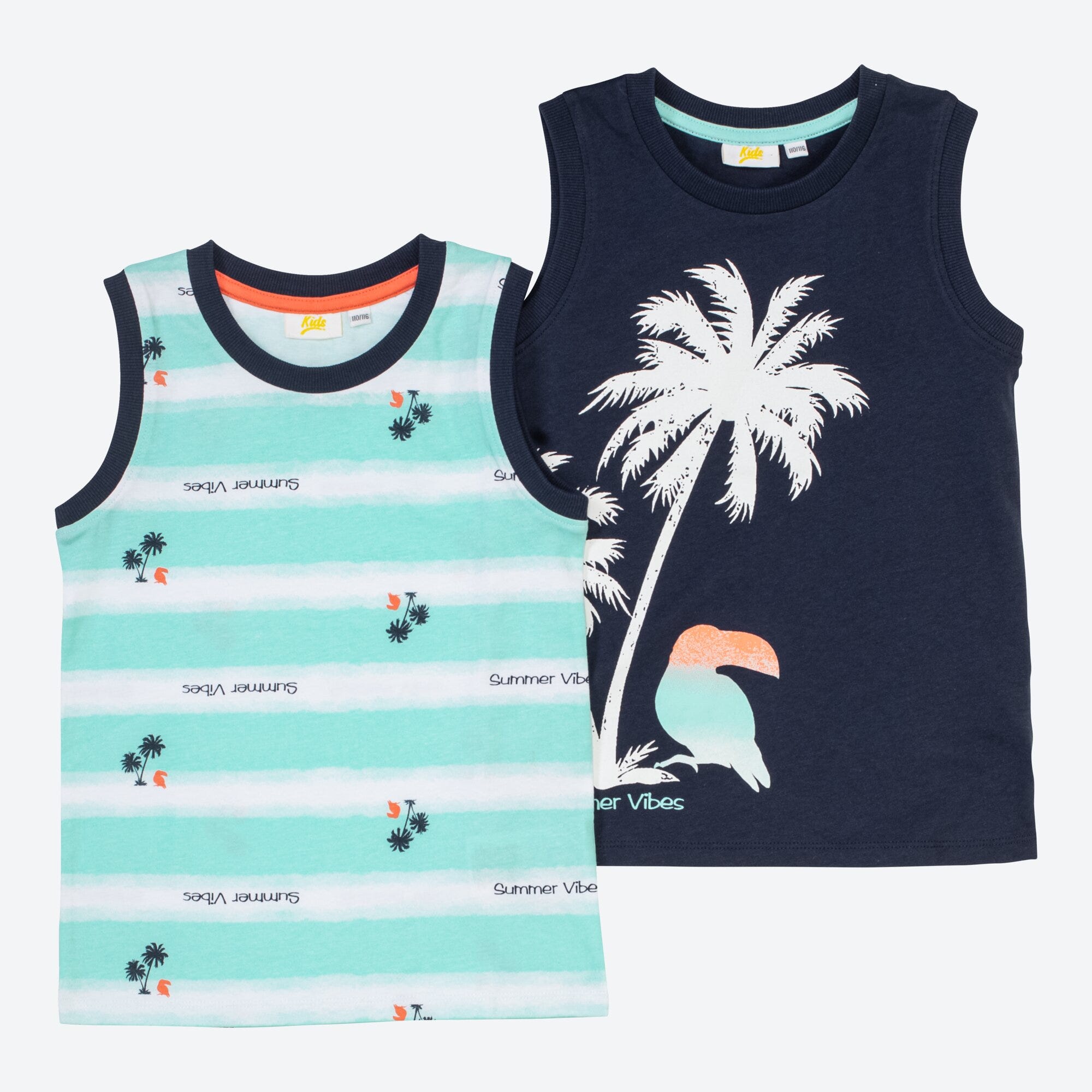 Kinder-Jungen-Top in Sommer-Design, 2er-Pack