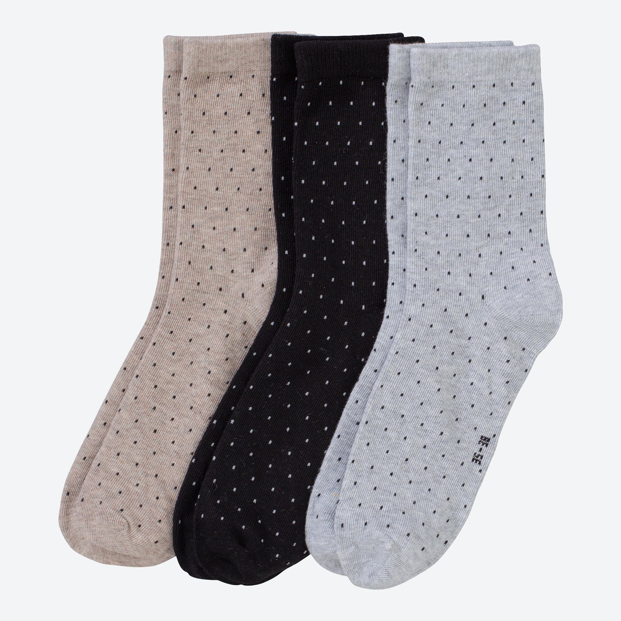 Damen-Socken mit Trend-Design, 3er-Pack