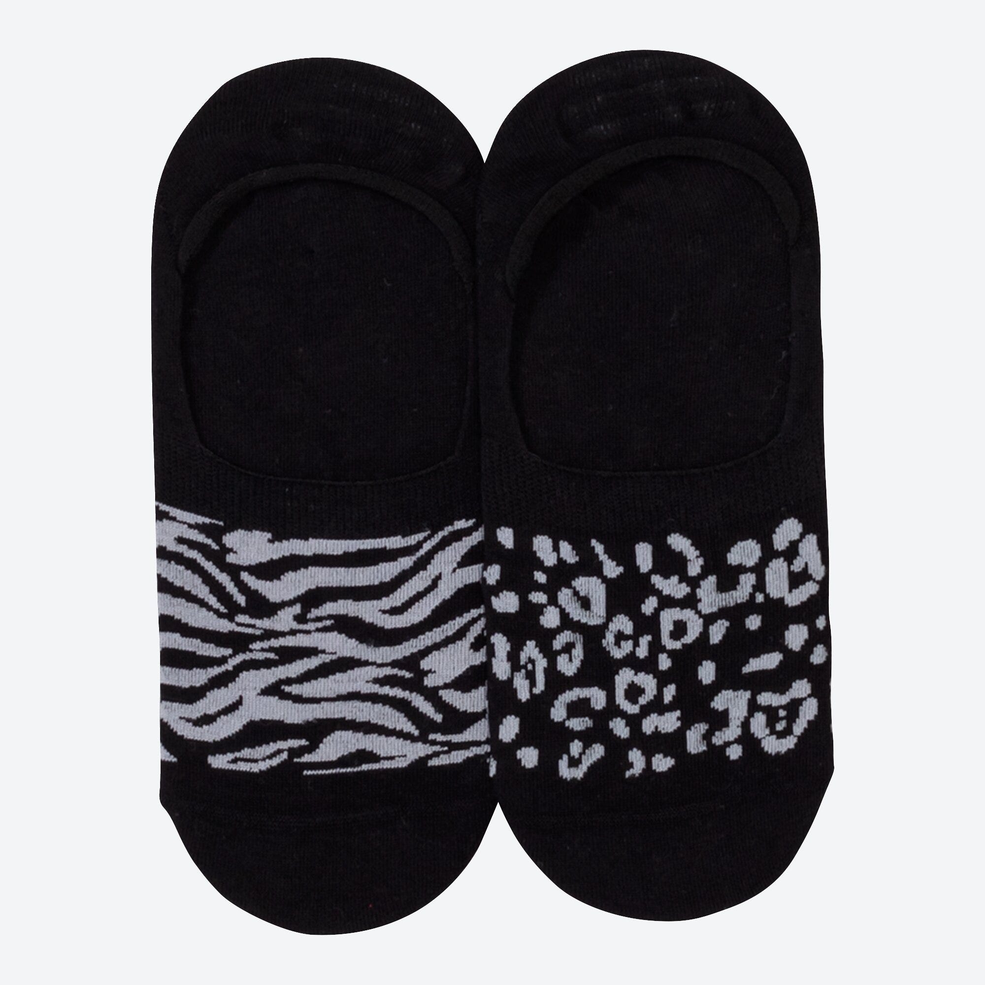 Damen-Füßlinge mit Silikon-Streifen, 2er-Pack