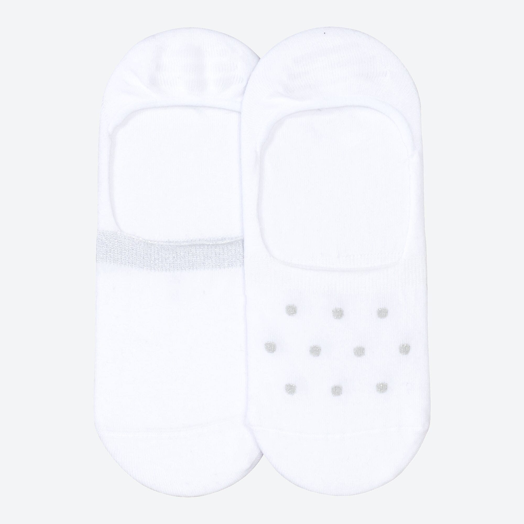 Damen-Füßlinge mit Silikon-Streifen, 2er-Pack
