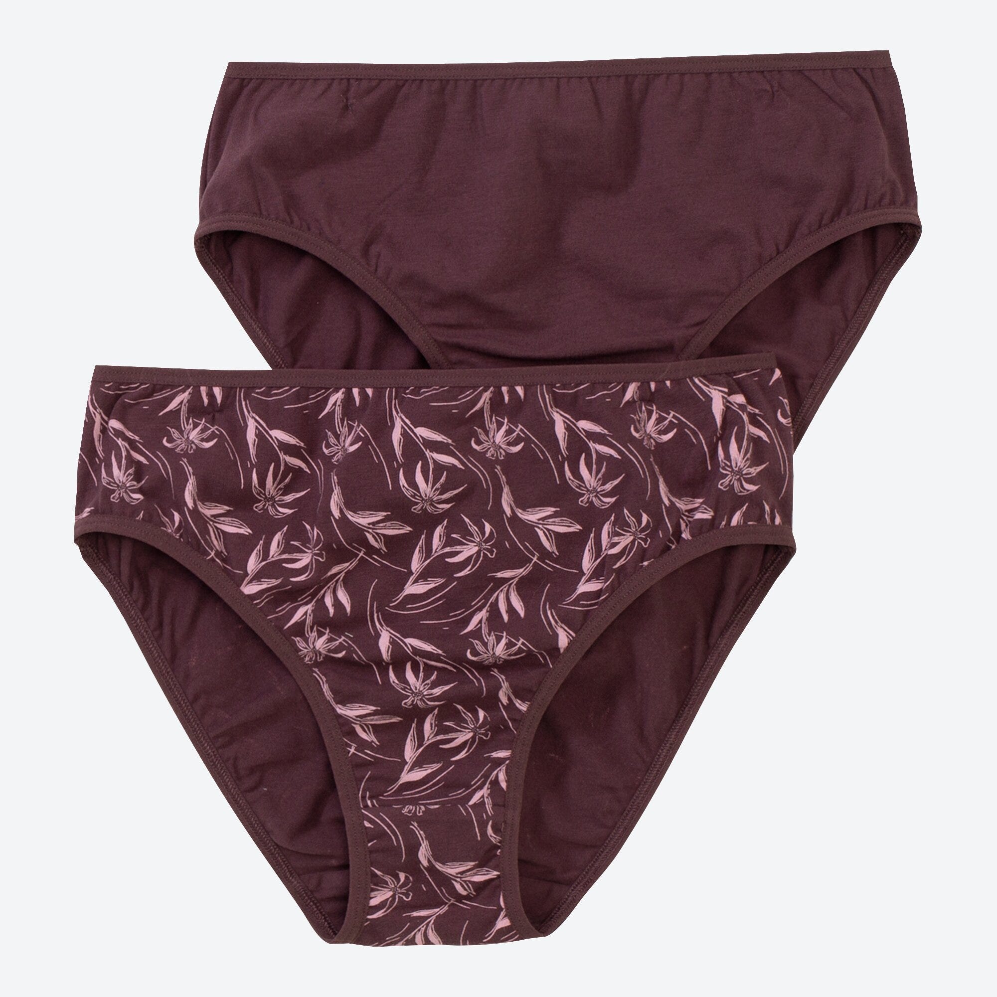 Damen-Rioslip mit Zweig-Muster, 2er-Pack