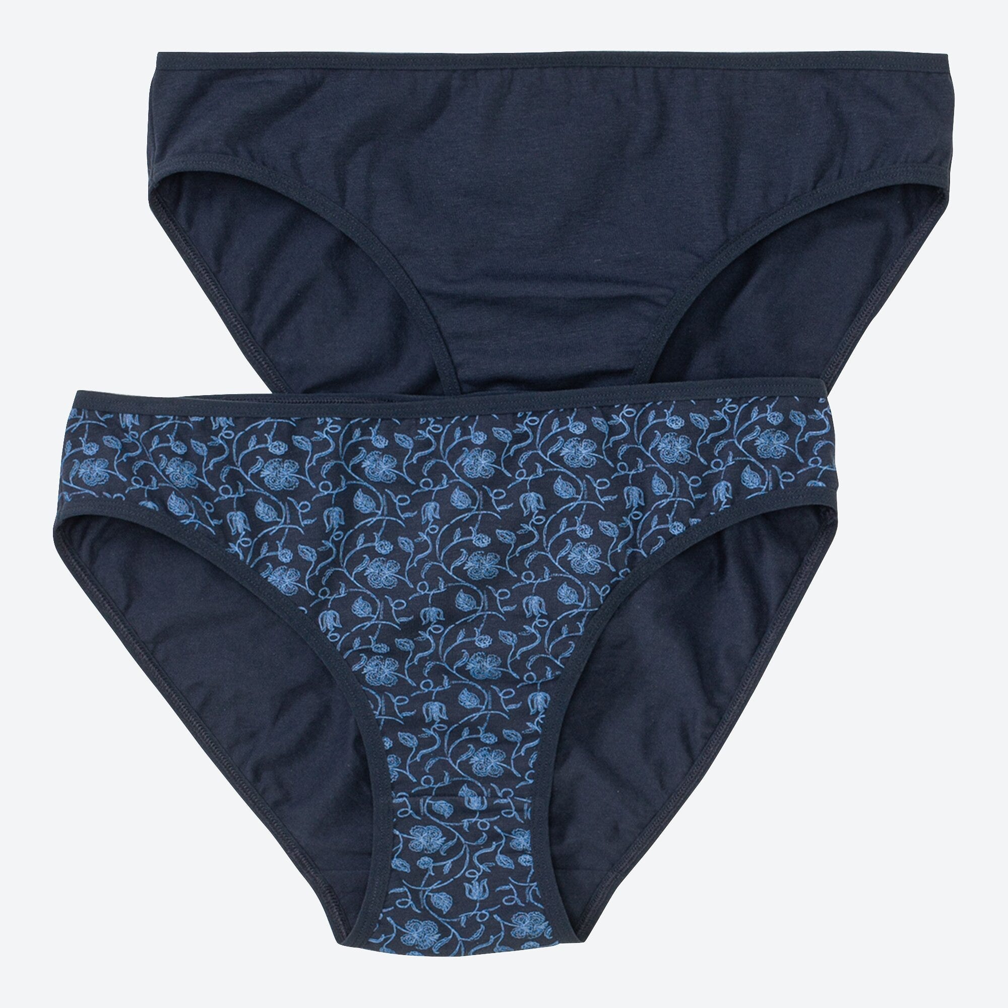 Damen-Minislip mit floralem Muster, 2er-Pack