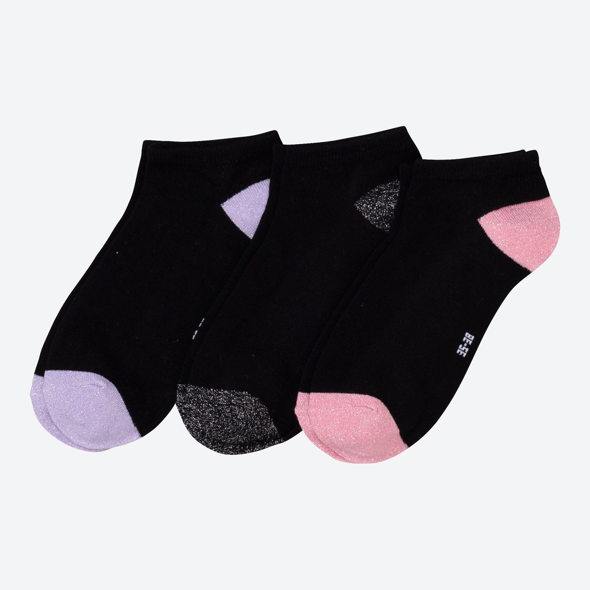 Damen-Sneaker-Socken, 3er-Pack
