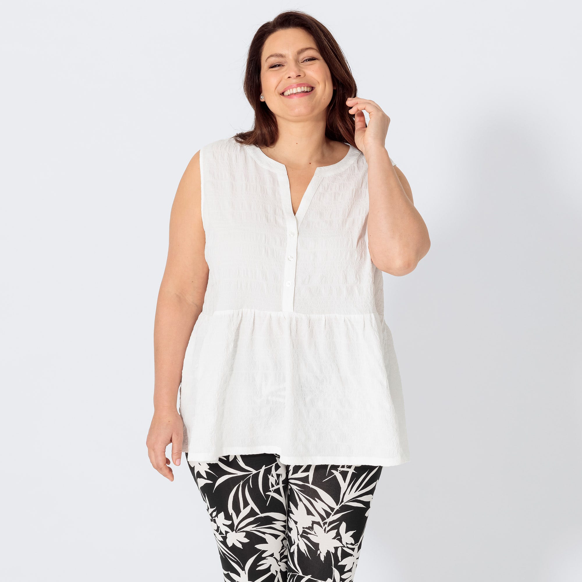 Damen-Bluse mit Volant, große Größen