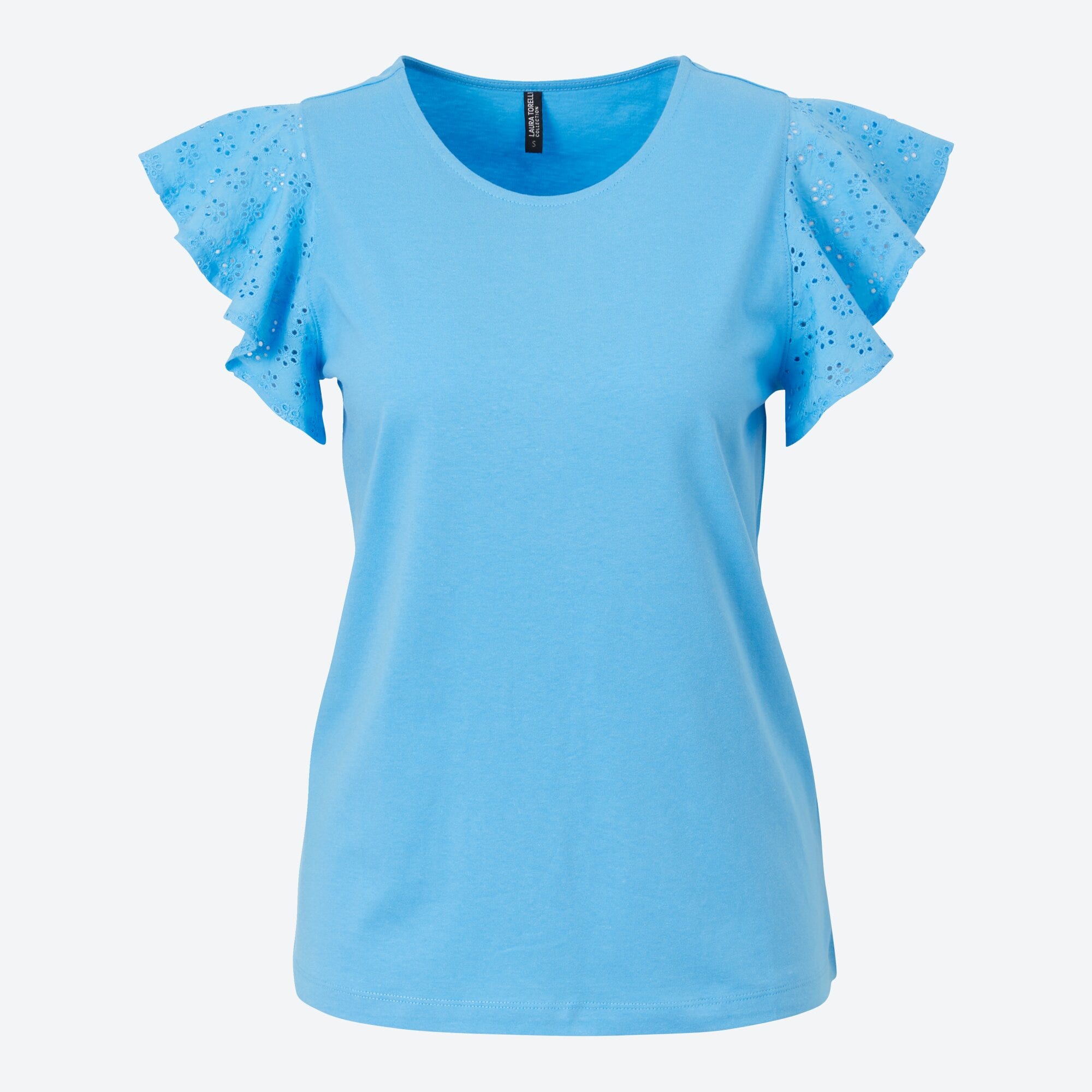Damen-T-Shirt mit Lochstickerei