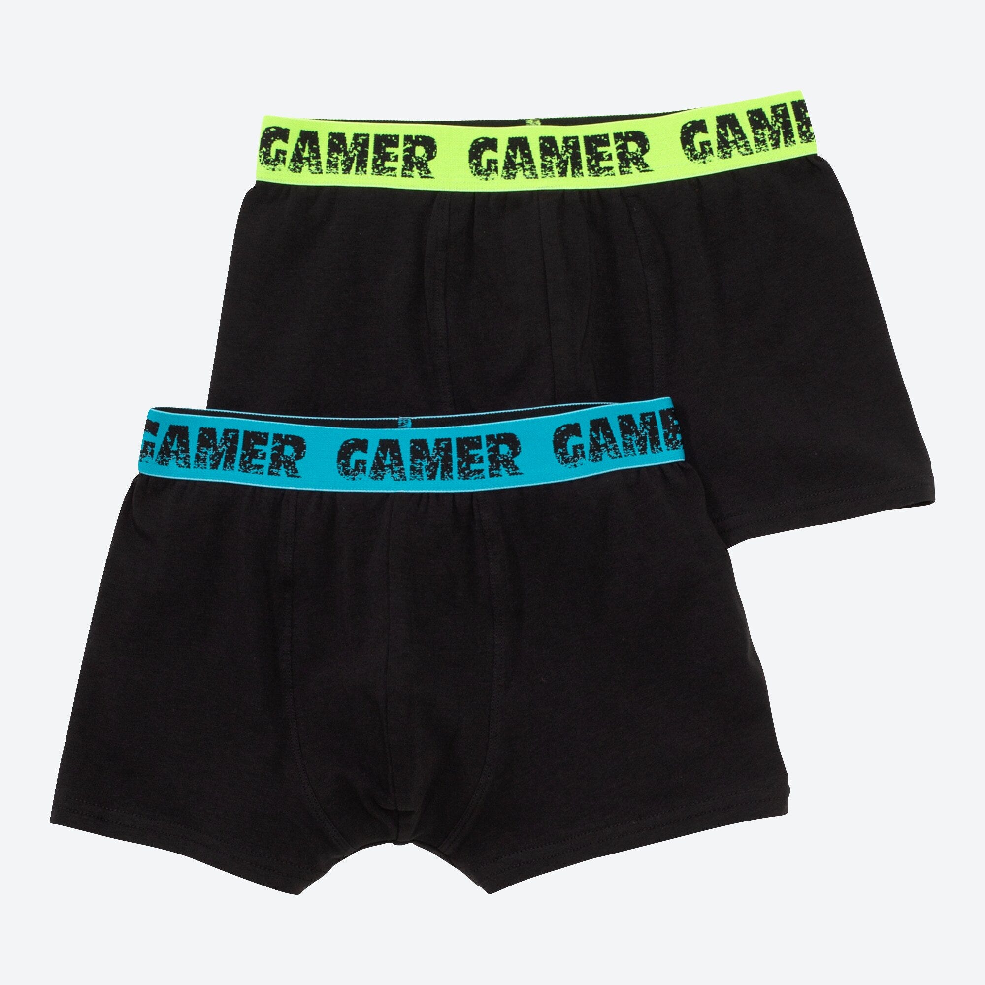 Jungen-Retroshorts mit Kontrast-Webbund, 2er-Pack