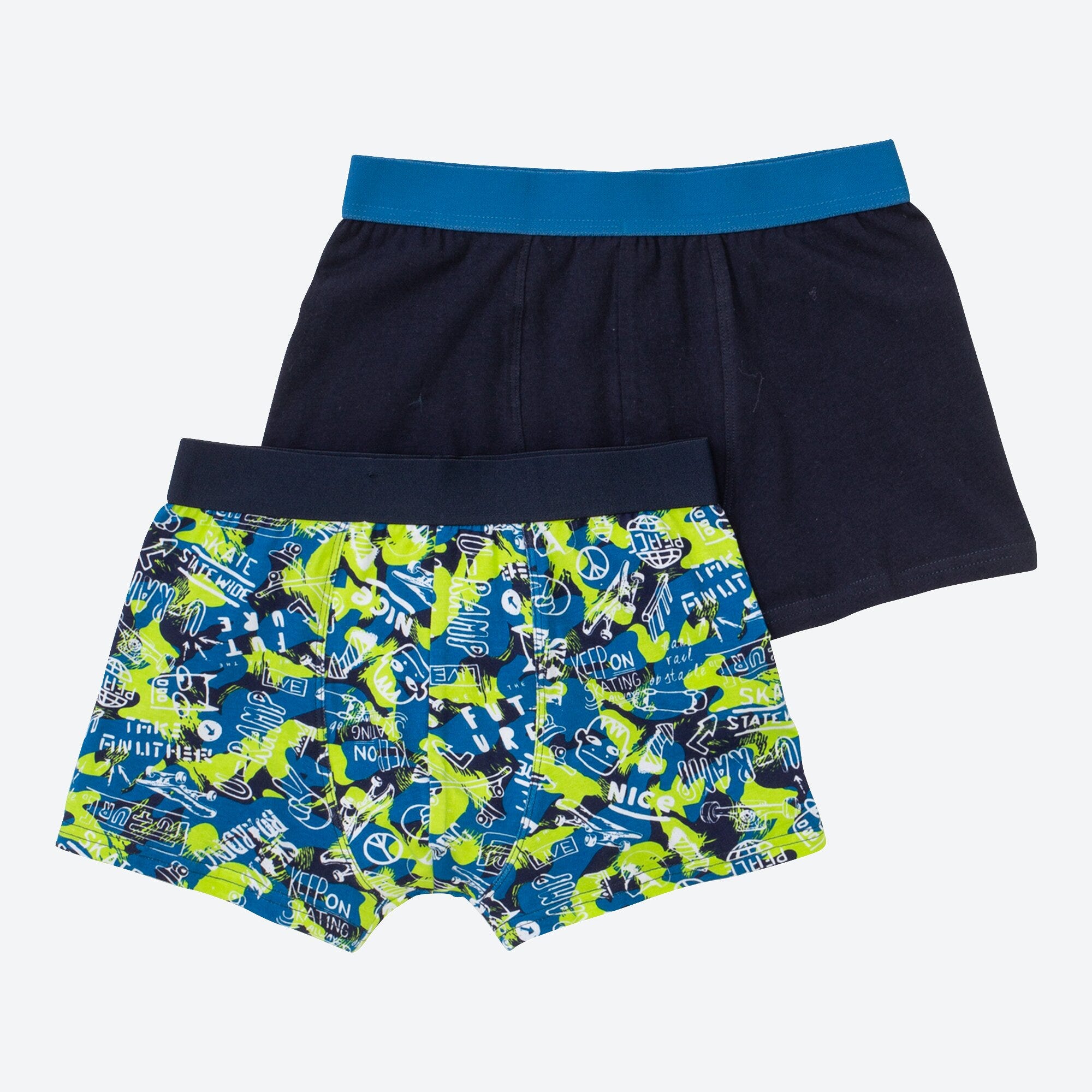 Jungen-Retroshorts mit Webbund, 2er-Pack