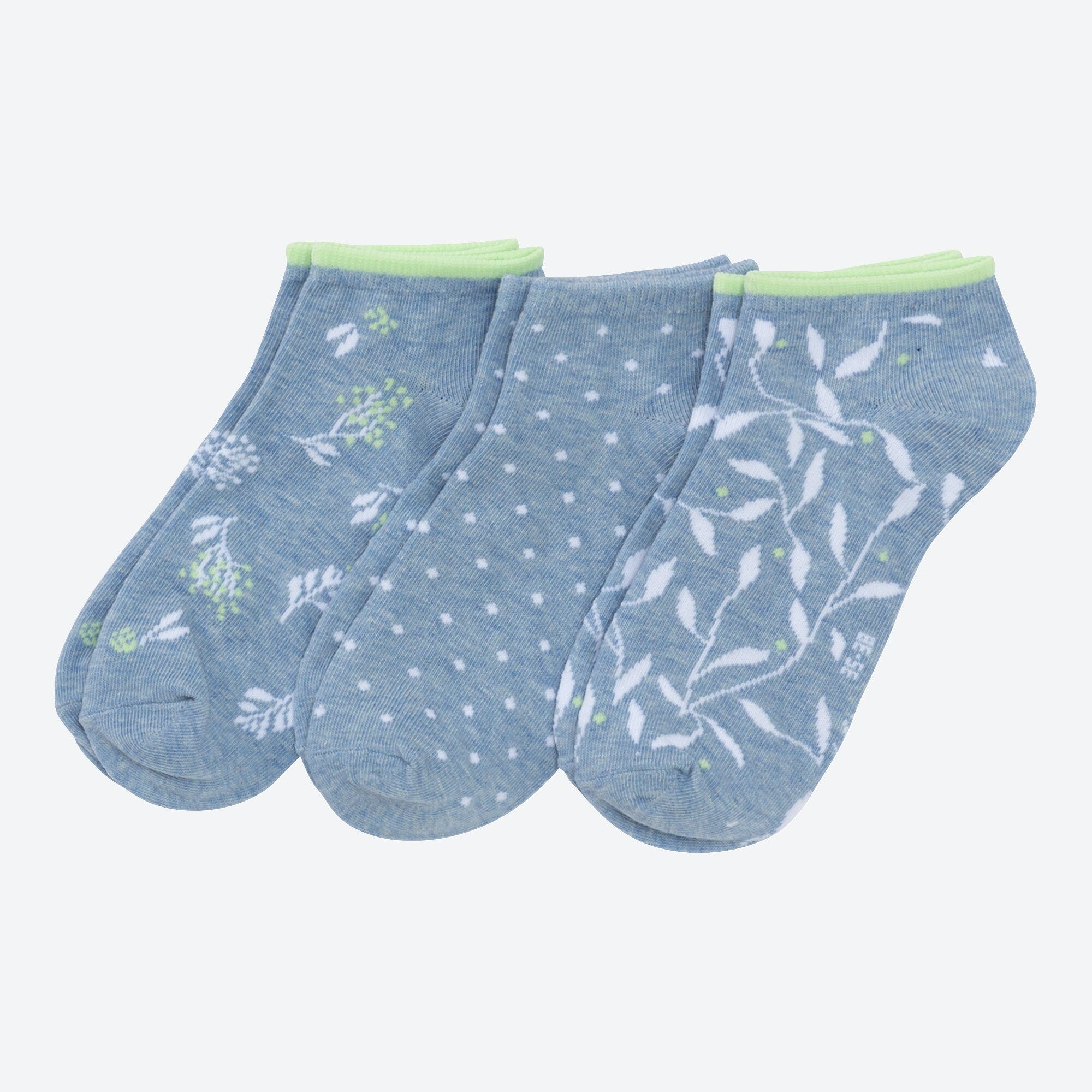 Damen-Sneaker-Socken mit hübschem Muster, 3er-Pack