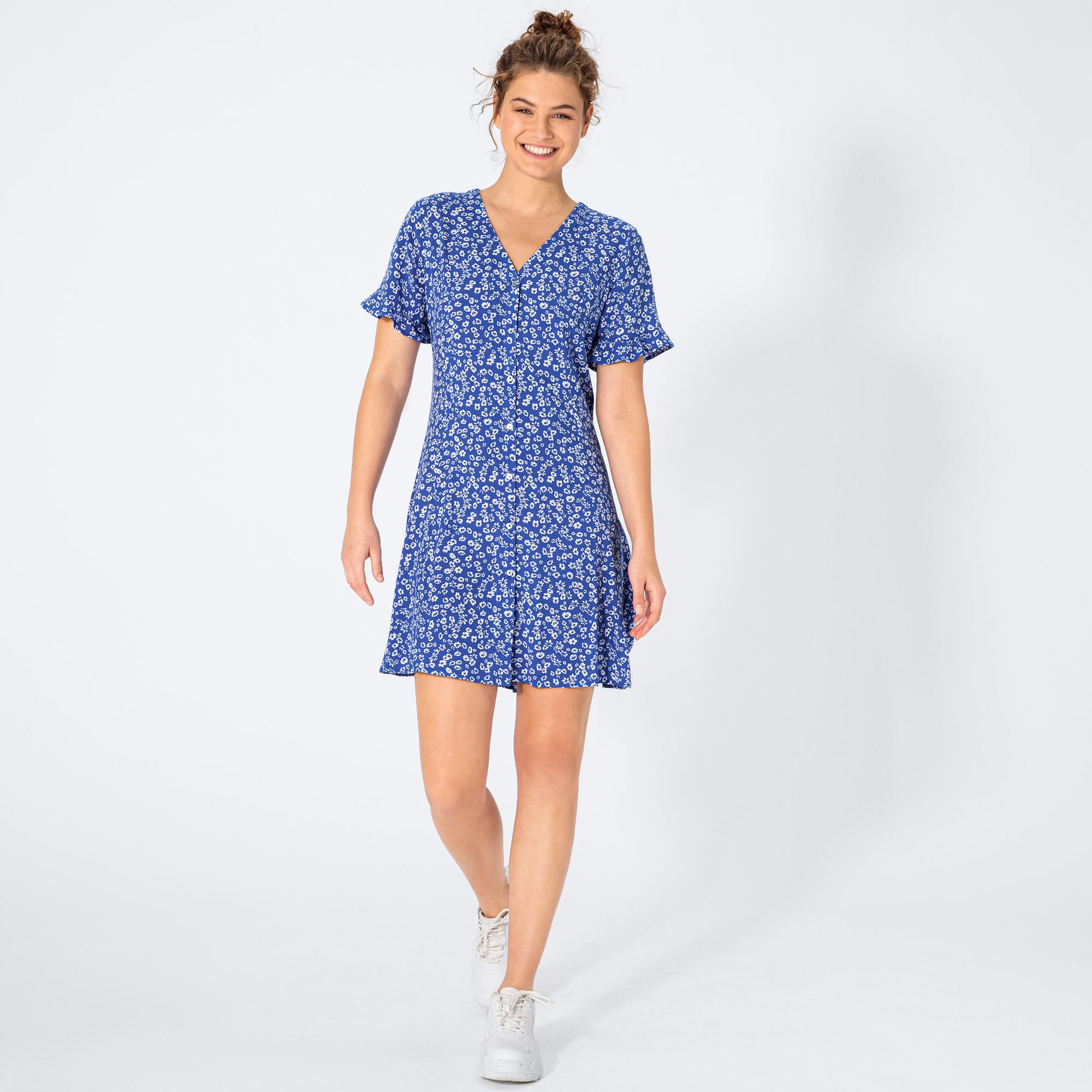 Damen-Kleid mit Blümchen-Muster