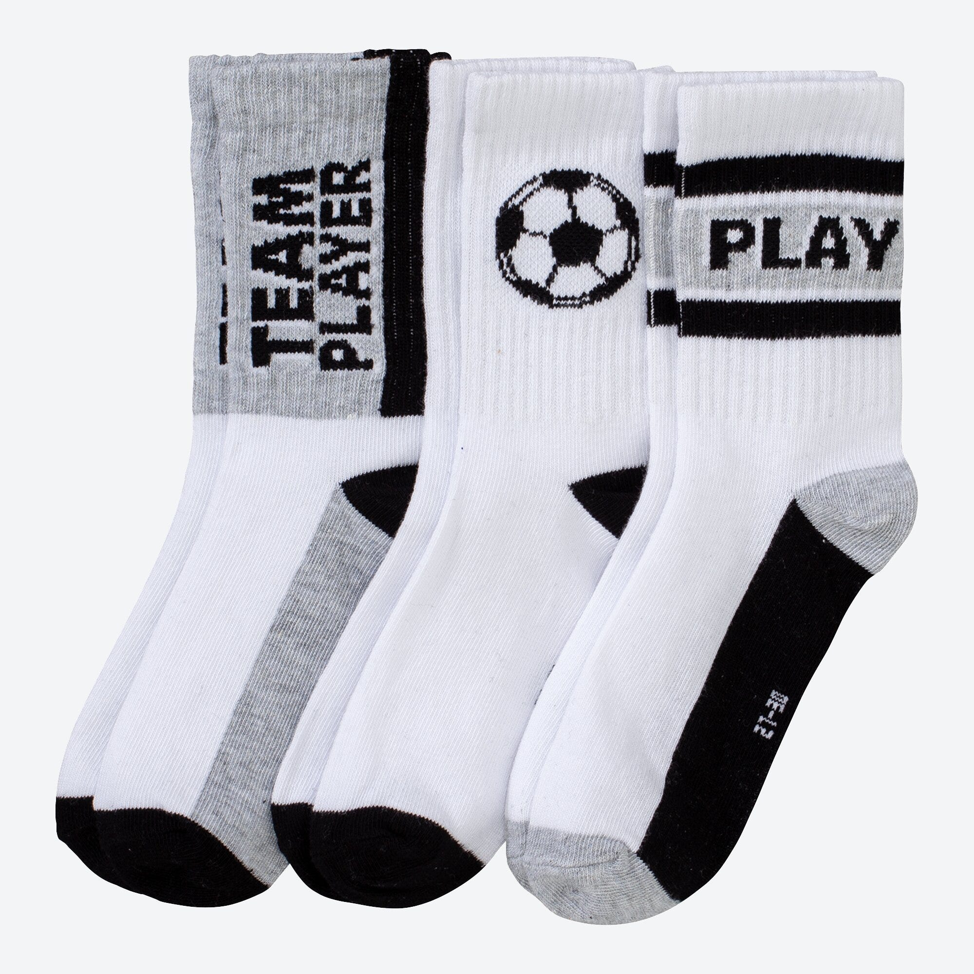 Jungen-Socken mit Fußball-Design, 3er-Pack
