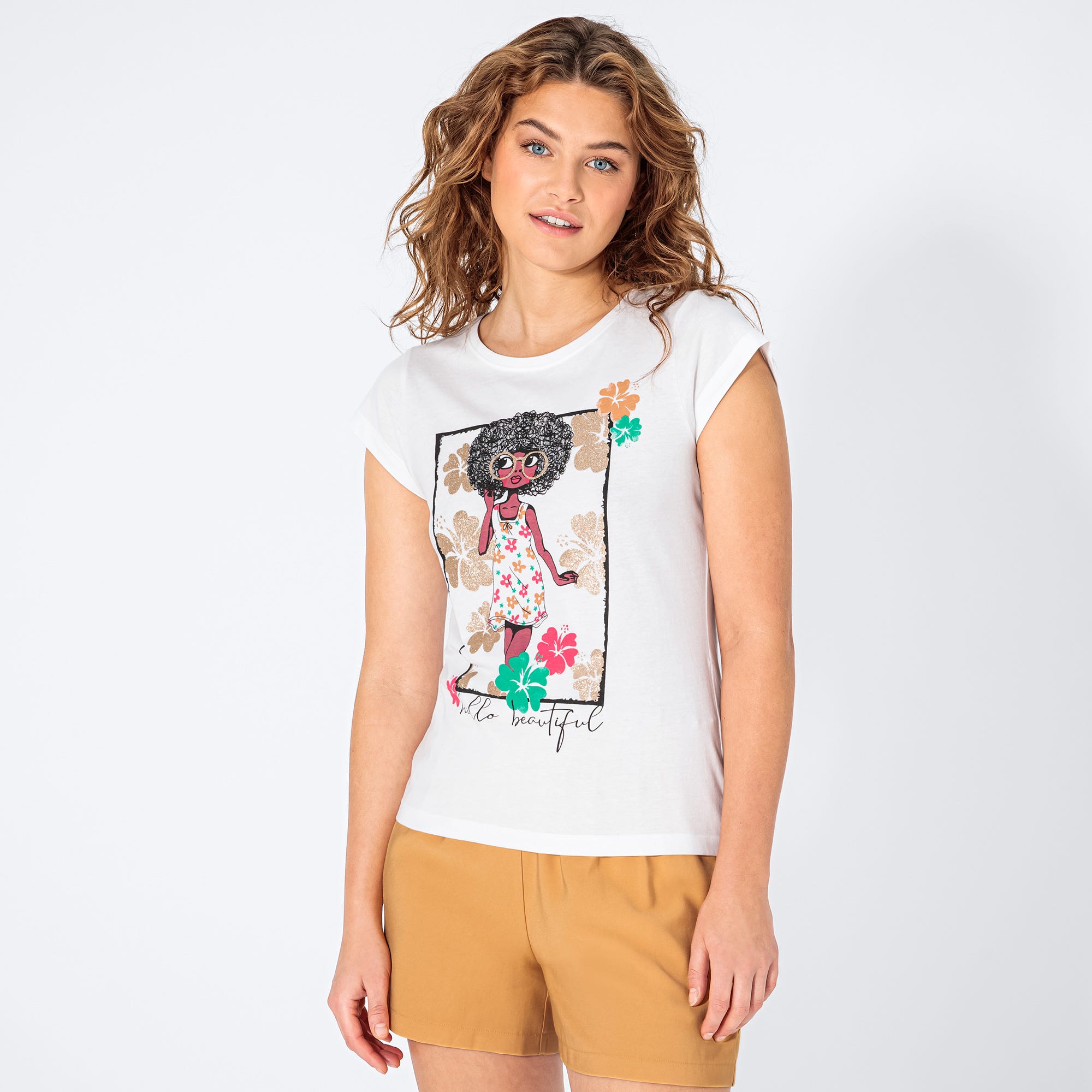 Damen-T-Shirt mit Frontaufdruck