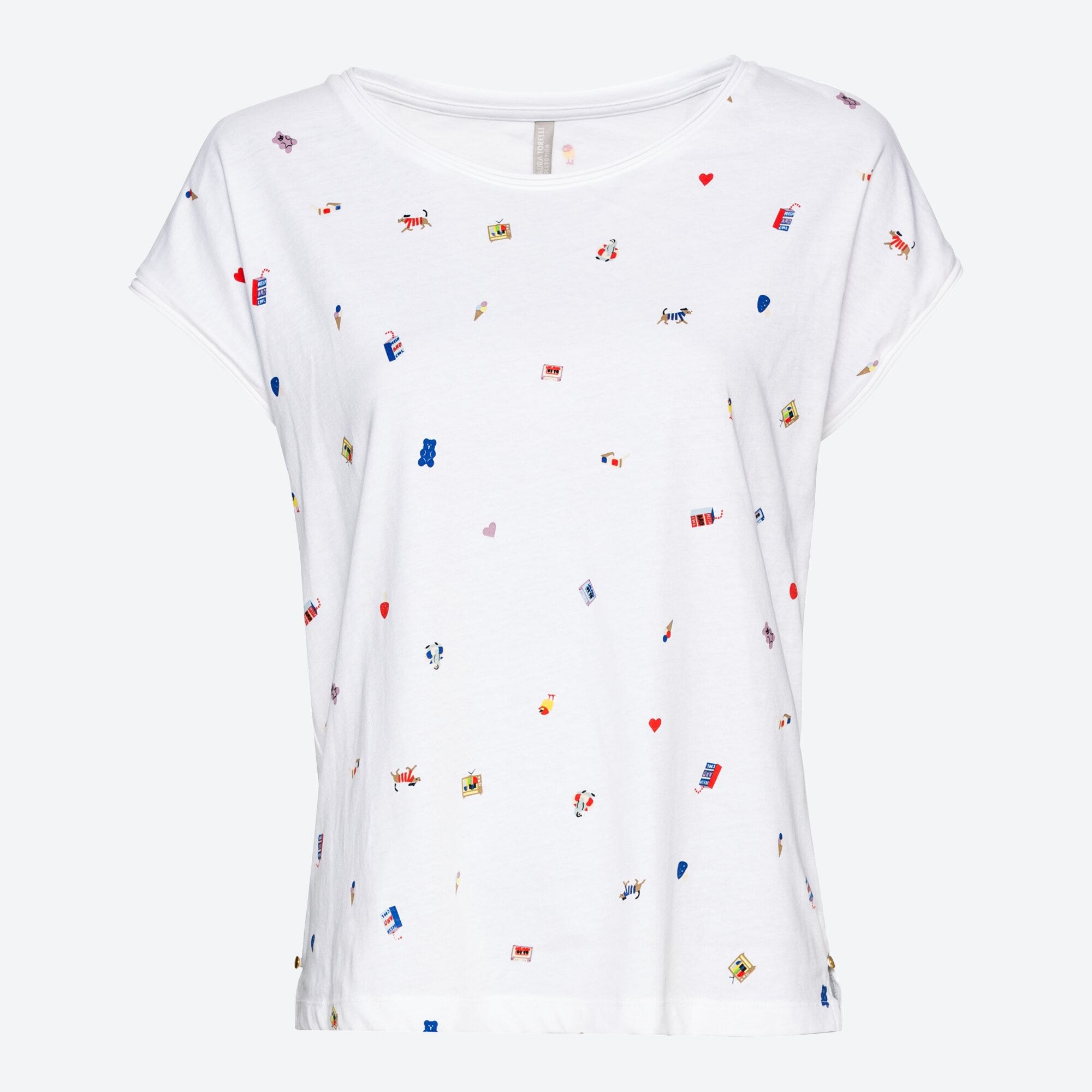 Damen-T-Shirt mit überschnittenen Ärmeln