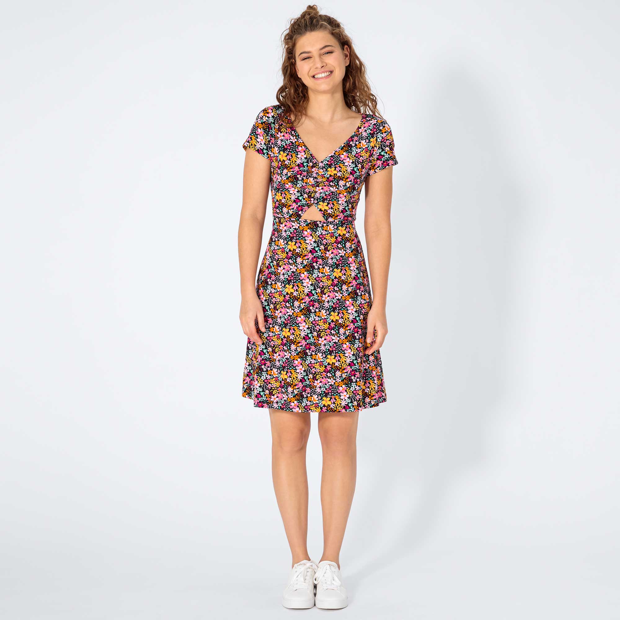 Damen-Kleid mit Cut-Out-Effekt