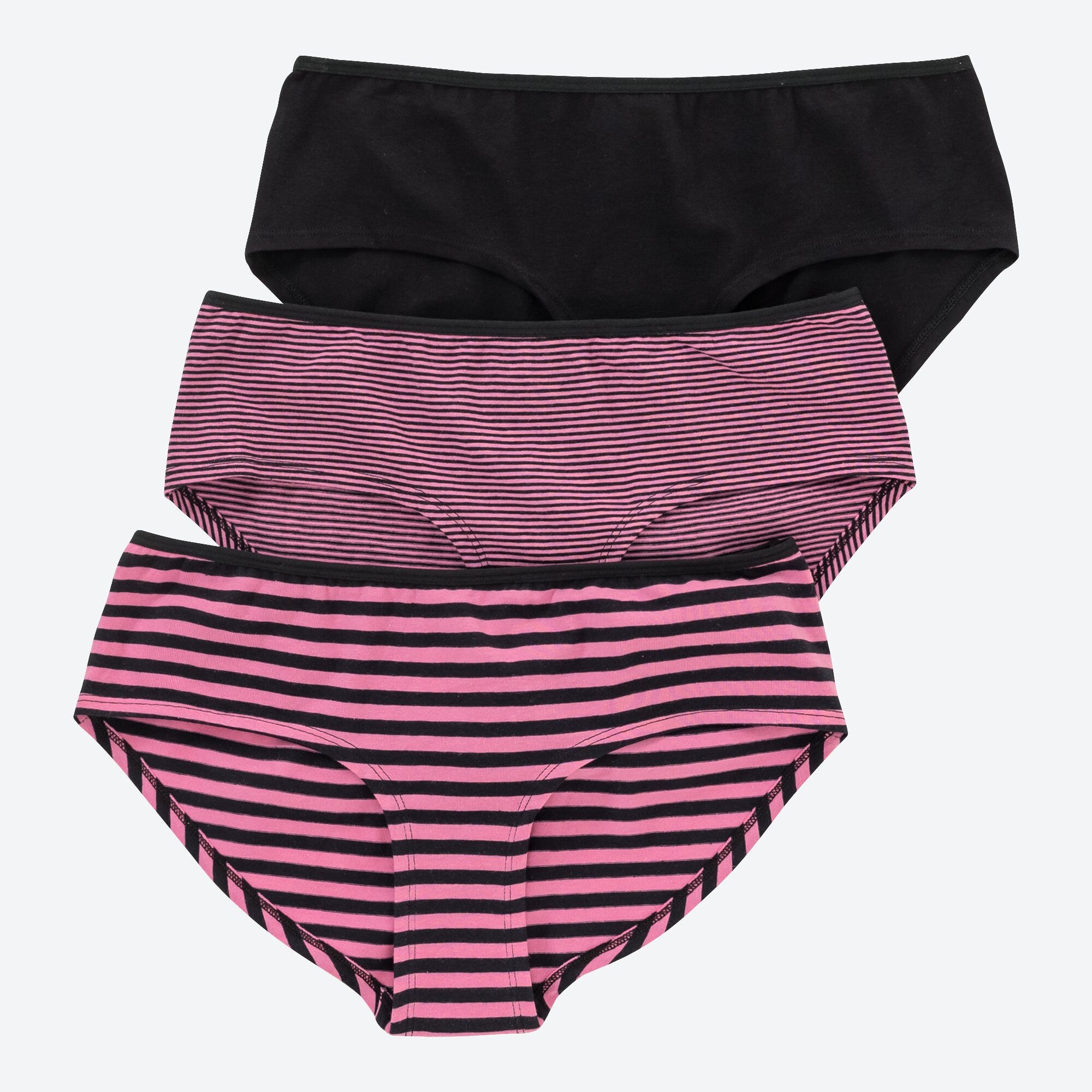Damen-Panty mit Streifenmuster, 3er-Pack