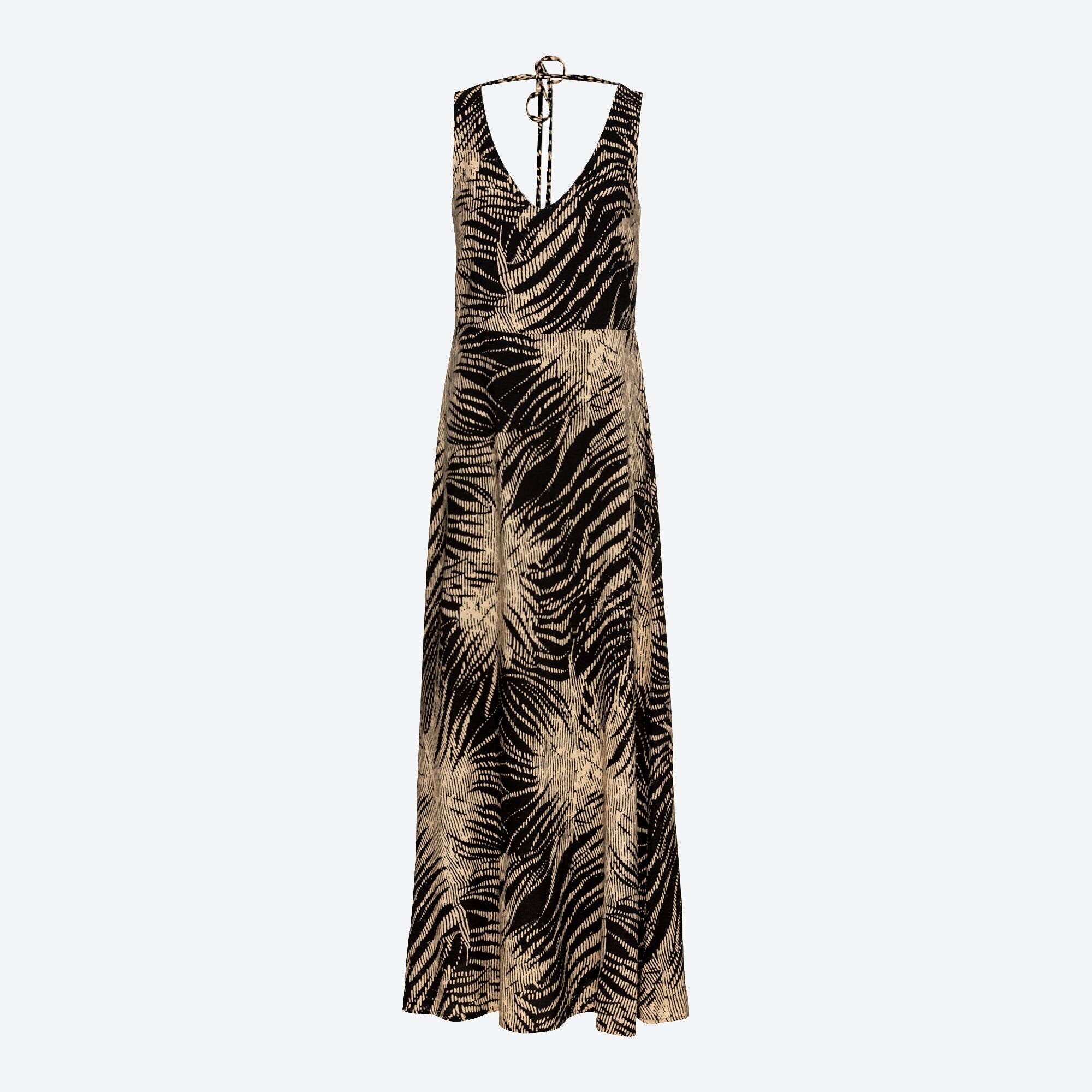 Damen-Kleid mit Palmblatt-Design