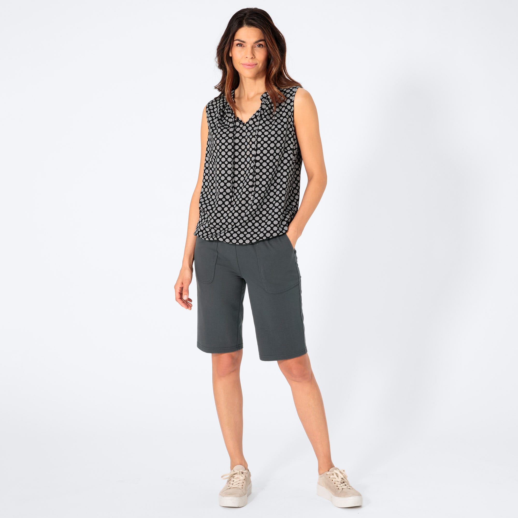 Damen-Bermudas mit Bindebändern