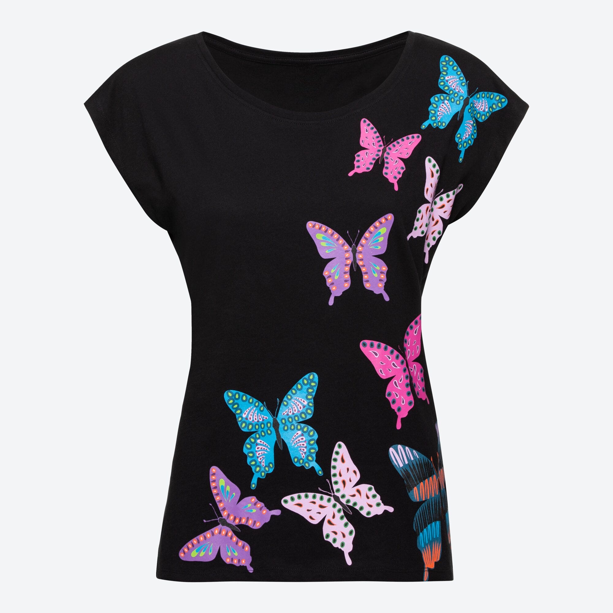 Damen-T-Shirt mit angeschnittenen Ärmeln