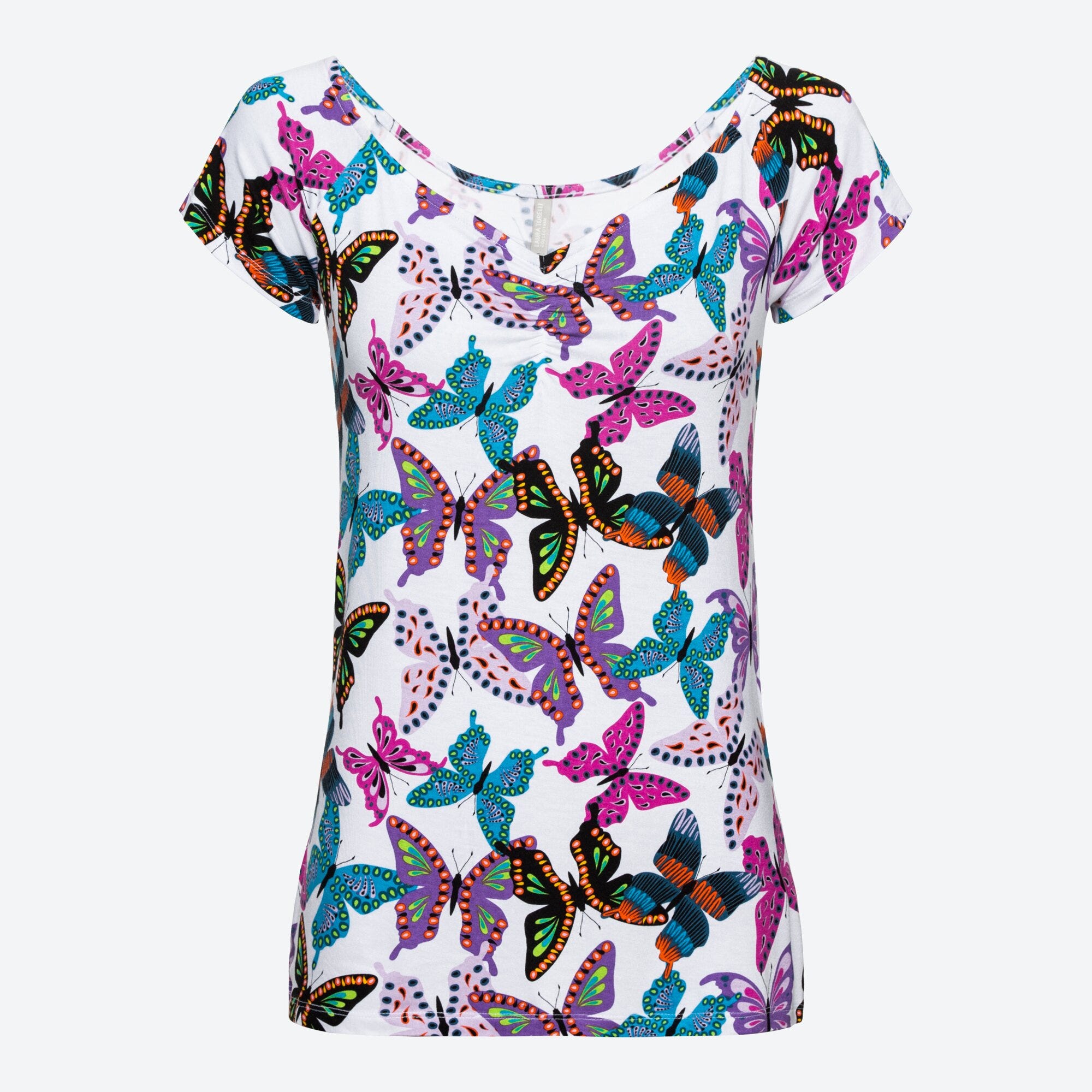Damen-T-Shirt mit Rüschenärmeln