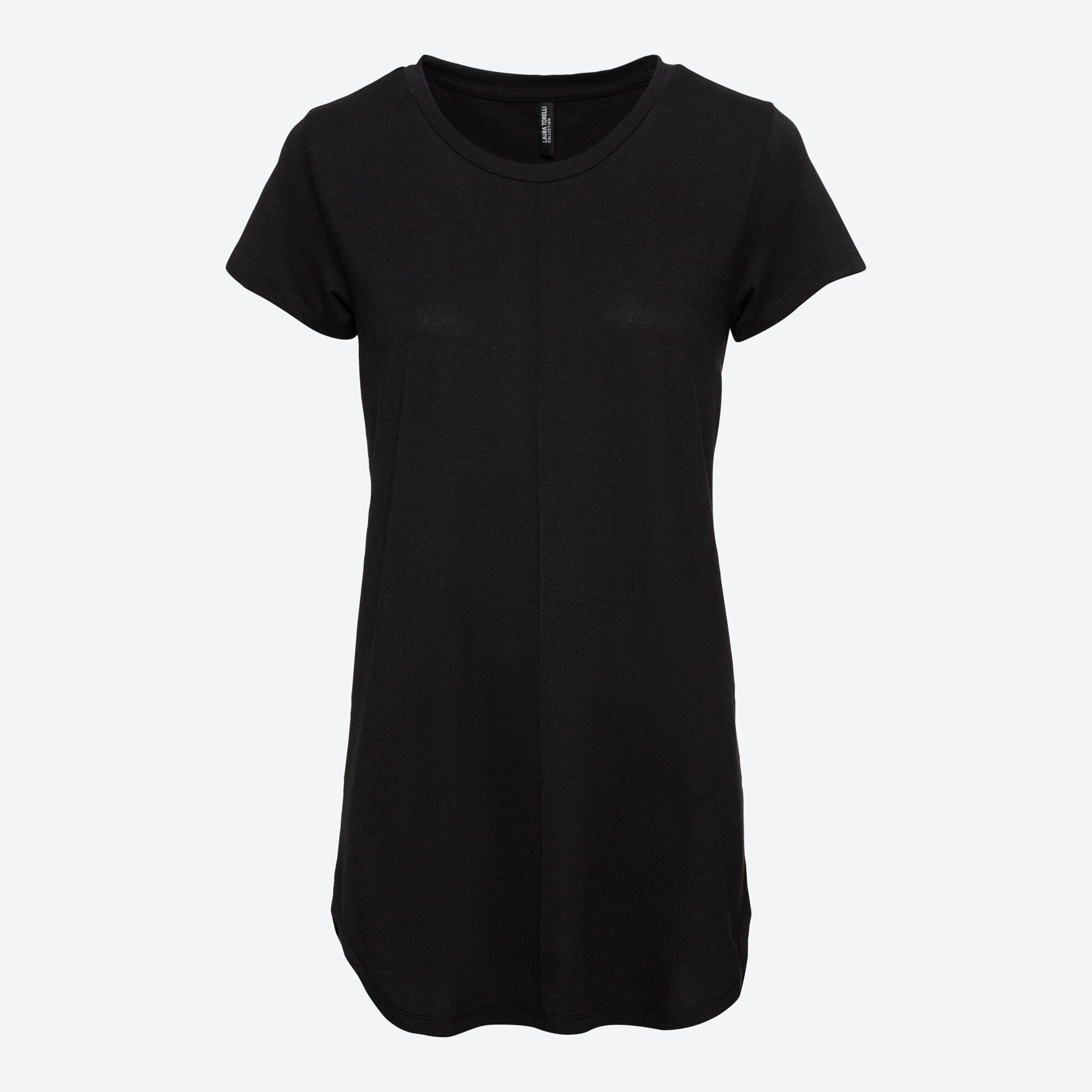 Damen-T-Shirt mit abgerundetem Saum