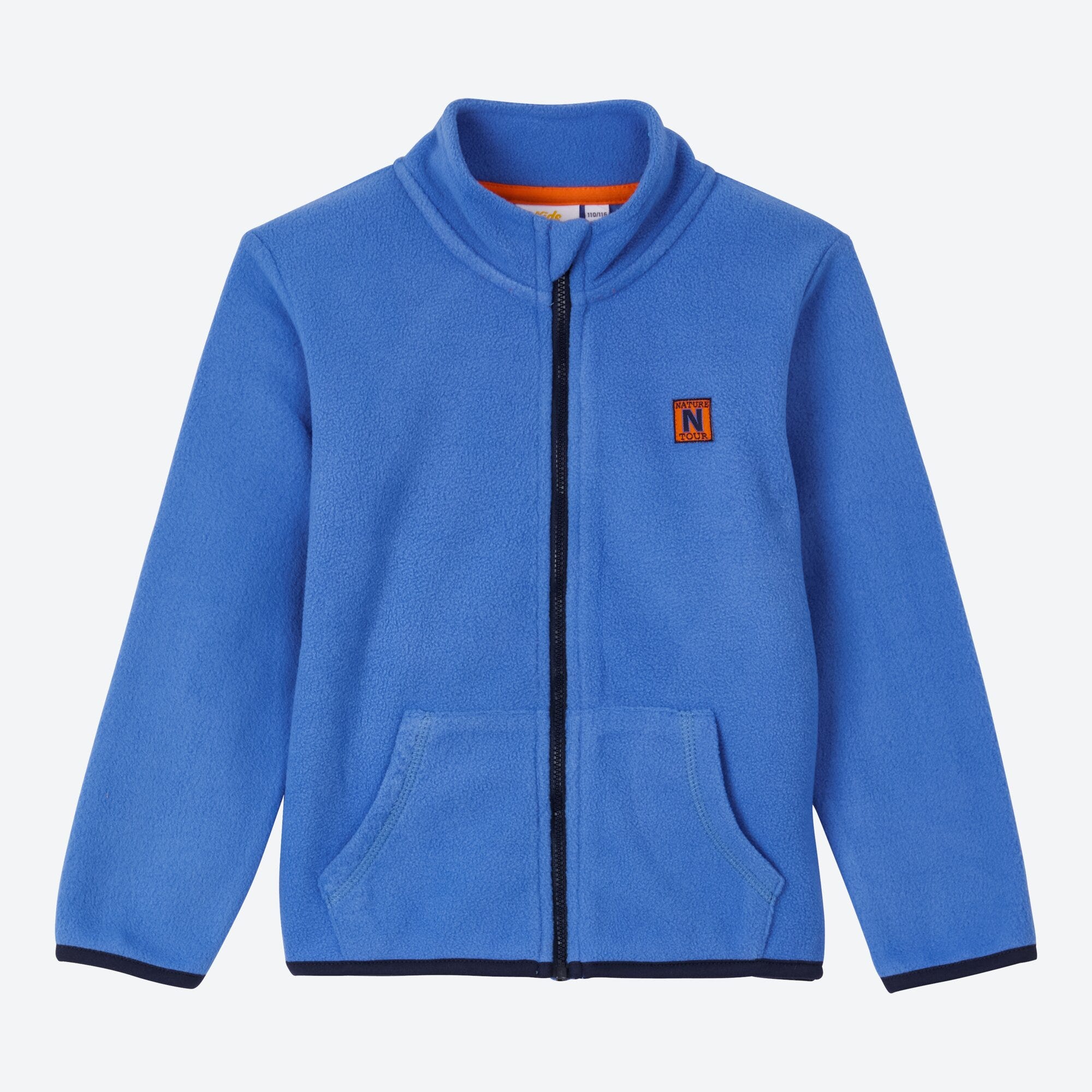 Jungen-Fleecejacke mit Kontrast-Einfassband