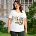 Damen-T-Shirt mit Tiger-Frontaufdruck, große Größen