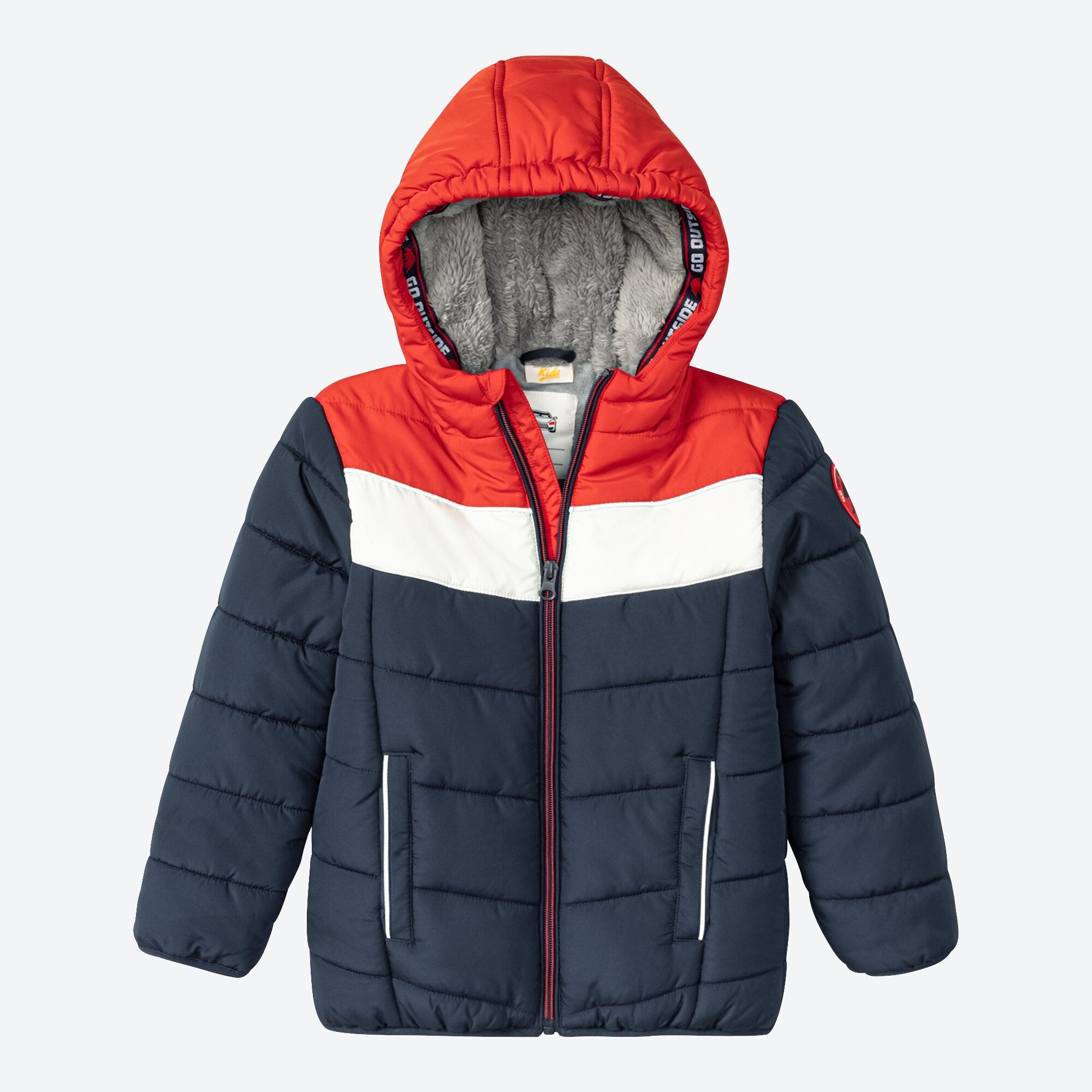 Jungen-Jacke mit Blockstreifen-Design