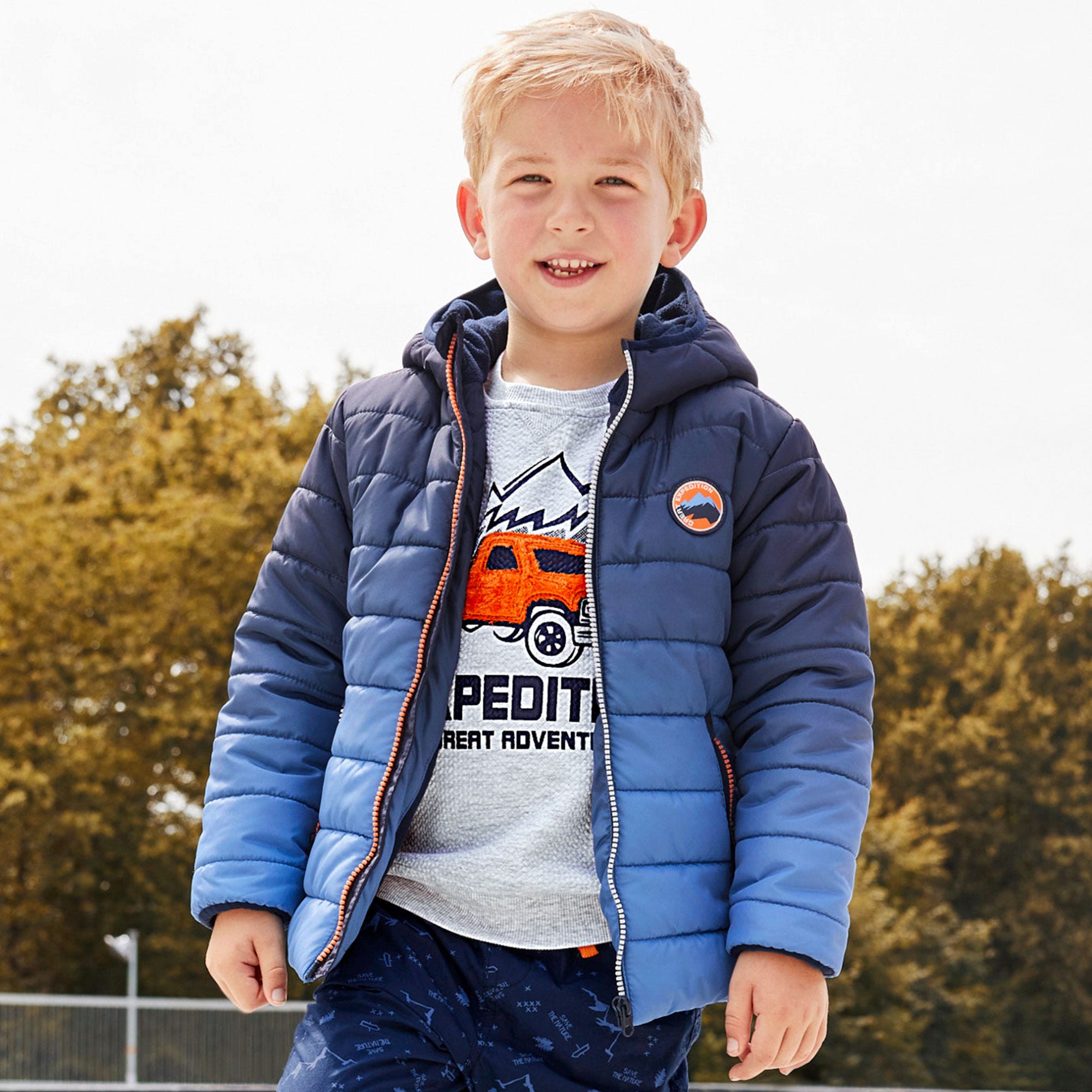 Kinder-Jungen-Jacke mit Farbverlauf
